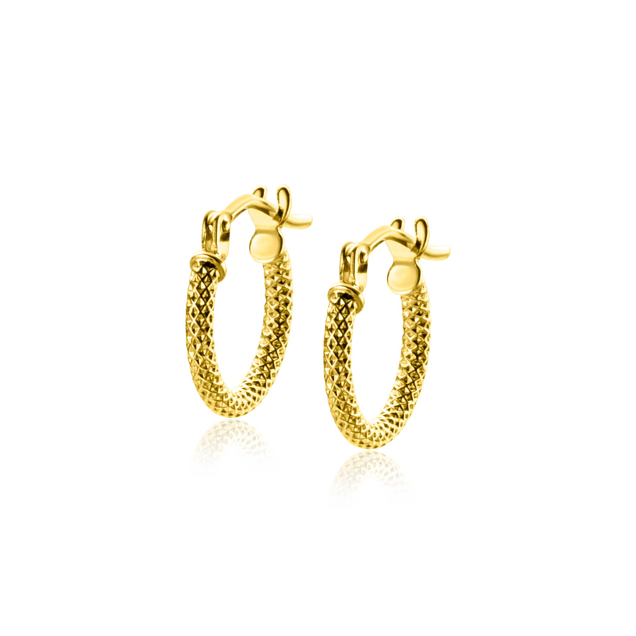 11,5mm ZINZI 14K Gold Hoop Earrings 1,6mm width ZGO330