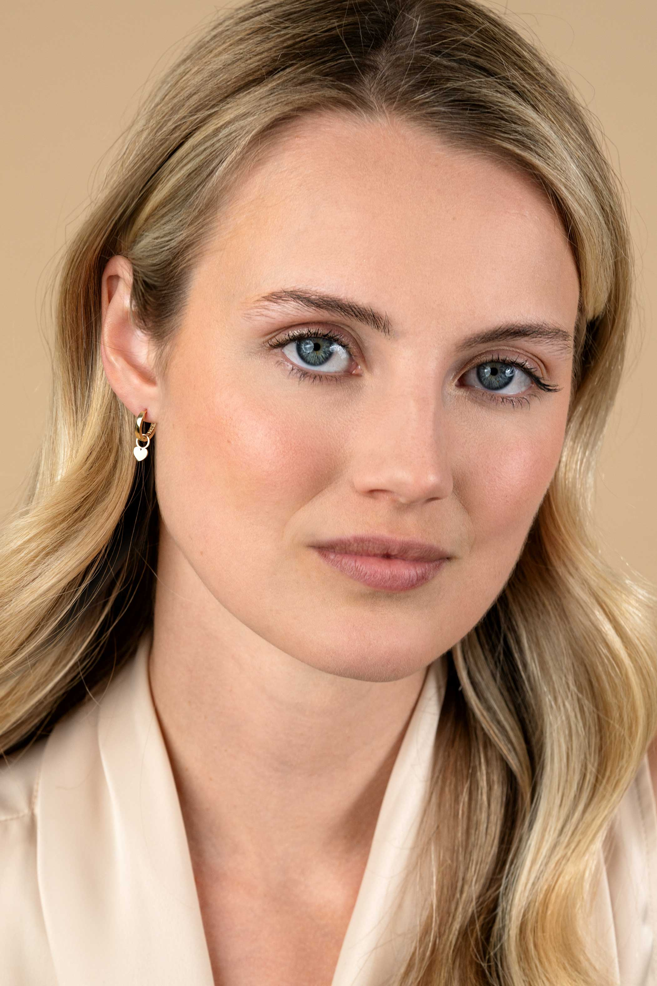 ZINZI 14K Gold Earrings Pendants Heart 5,5mm ZGCH389 (excl. hoop earrings)