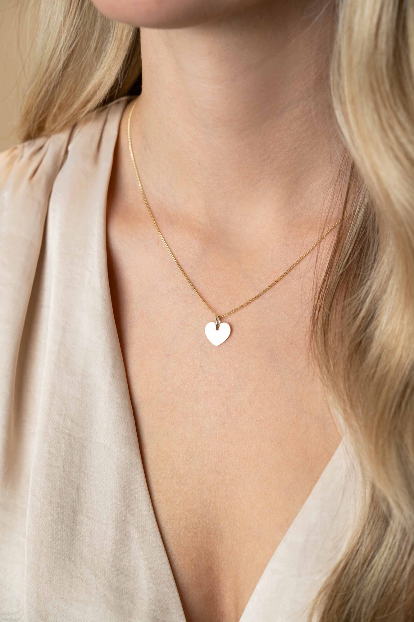 12mm ZINZI 14K Gold Pendant Trendy Shiny Heart ZGH396-12 (excl. necklace)