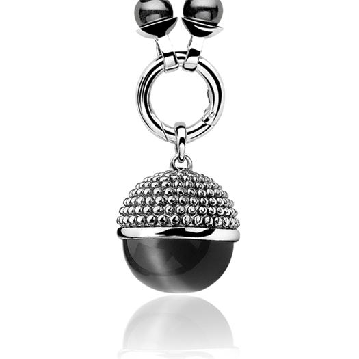 ZINZI Sterling Silver Sphere Pendant Black ZIH792Z