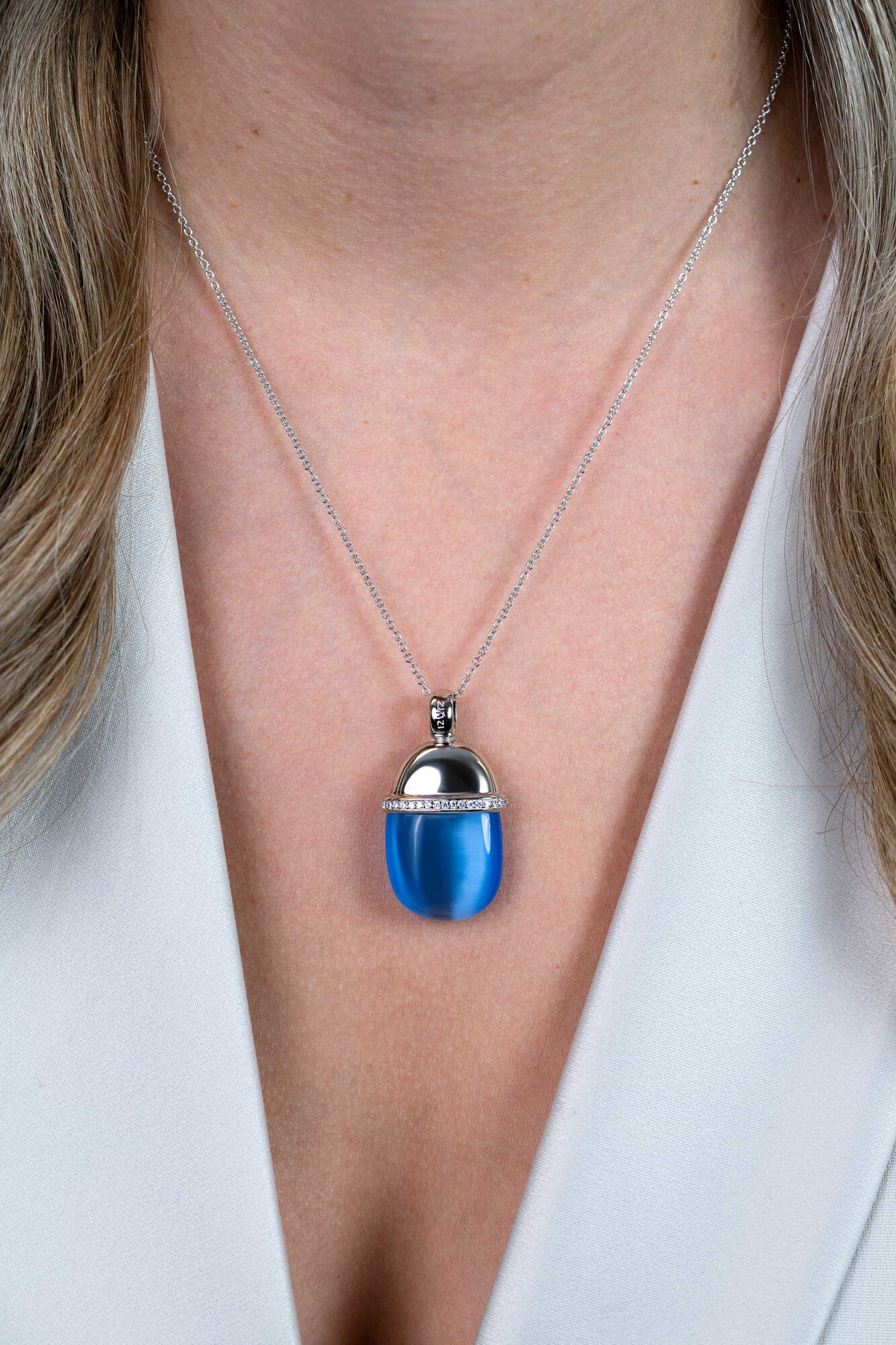 ZINZI Sterling Silver Pendant Blue ZIH794B