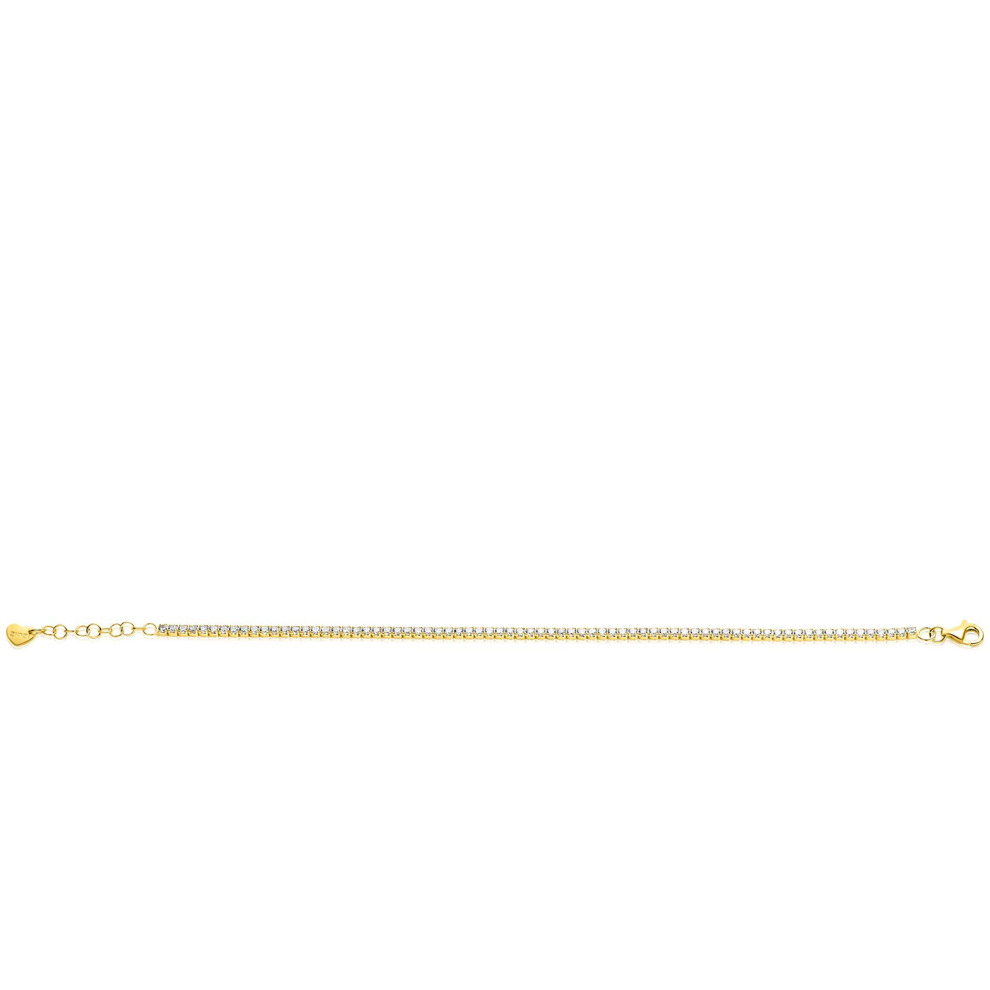 ZINZI zlv. tennisarmband gg.verg.  zirconia's 2.1mm