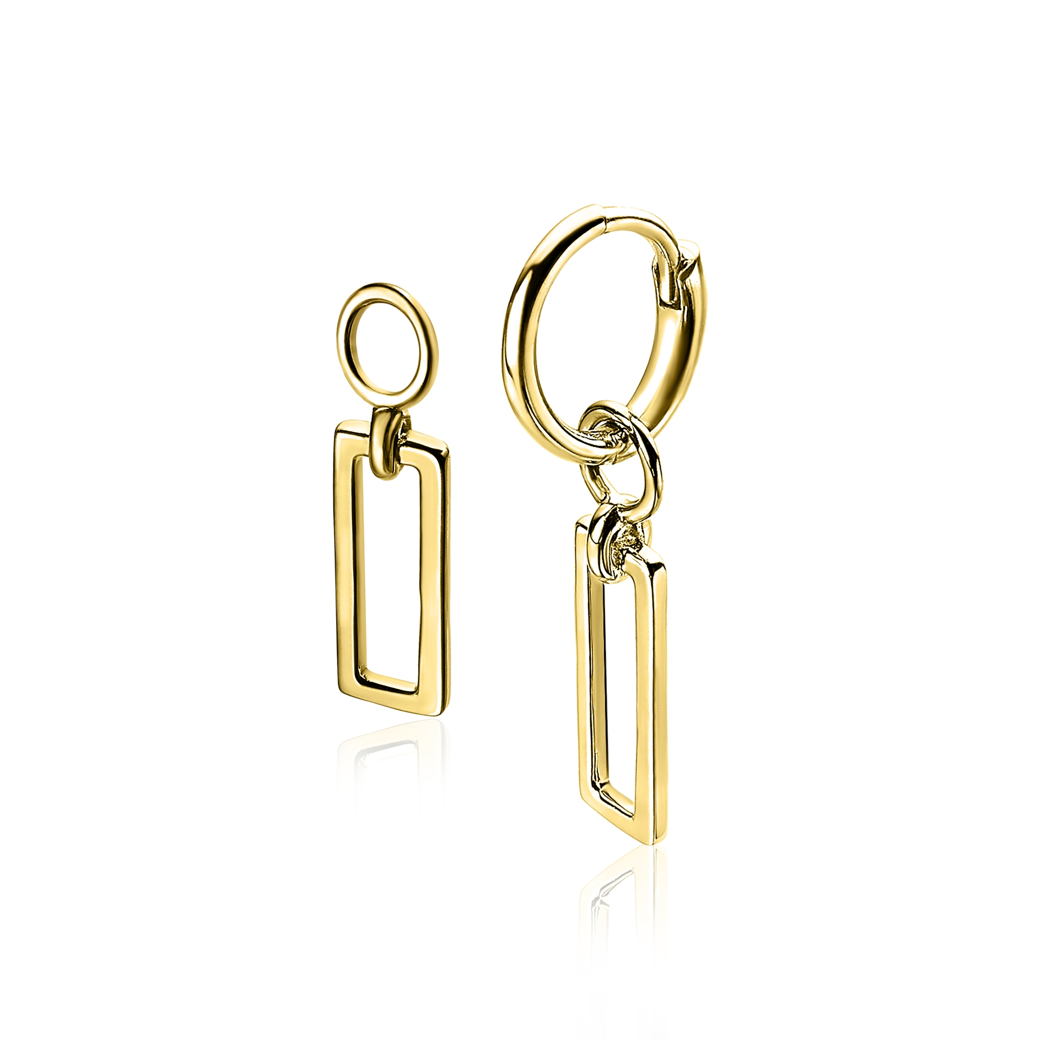 ZINZI Gold Plated Sterling Silver Earrings Pendants ZICH1692G (excl. hoop earrings)