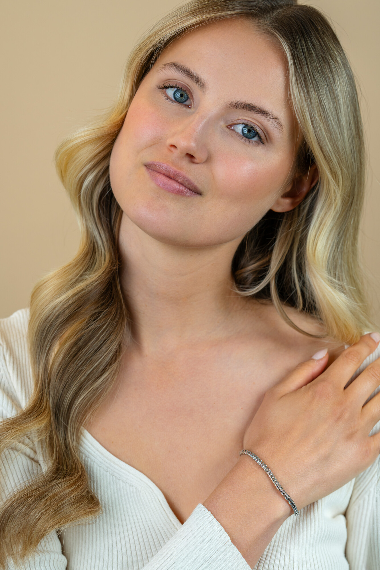 ZINZI Sterling Silver Chain Bracelet Foxtail 2,5mm ZIA1124