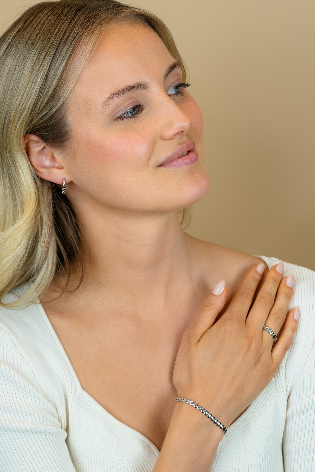 ZINZI Sterling Silver Ring Hearts ZIR1798