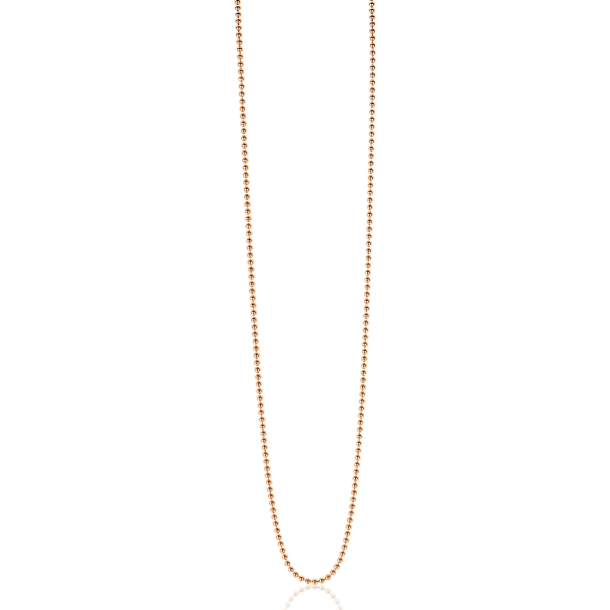 ZINZI zlv. bol collier 60 cm rosé verguld