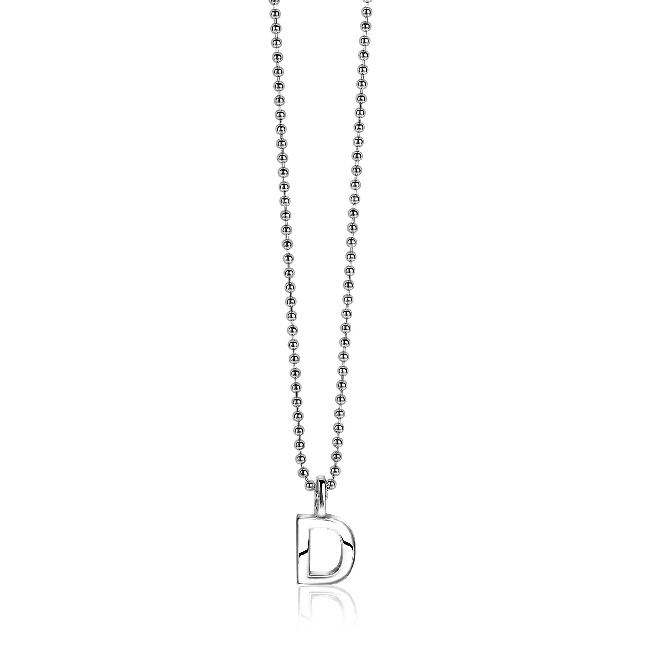 ZINZI Sterling Silver Letter Pendant D ZIH2140D