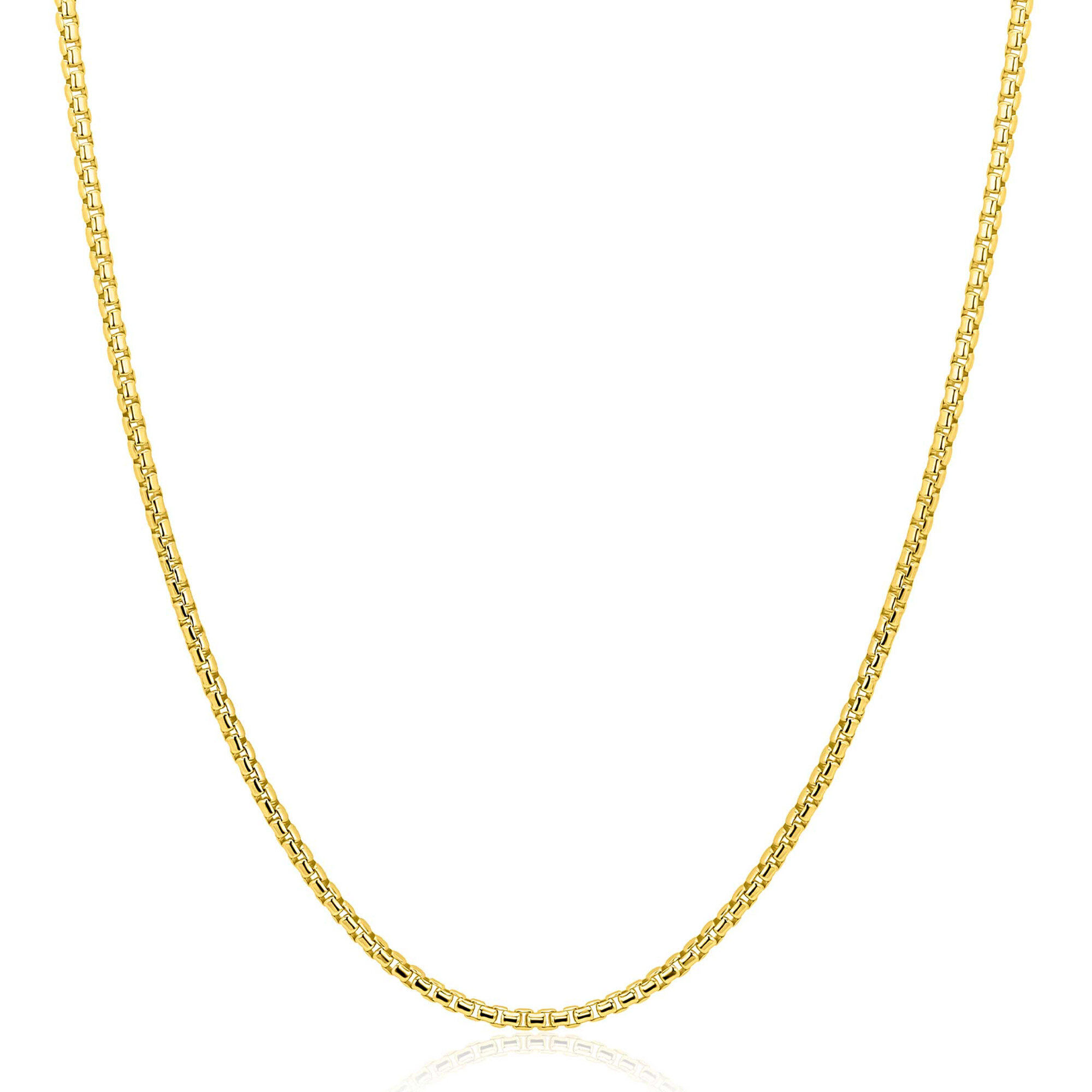 ZINZI zlv. collier gg.verg.massieve rond venetiaans