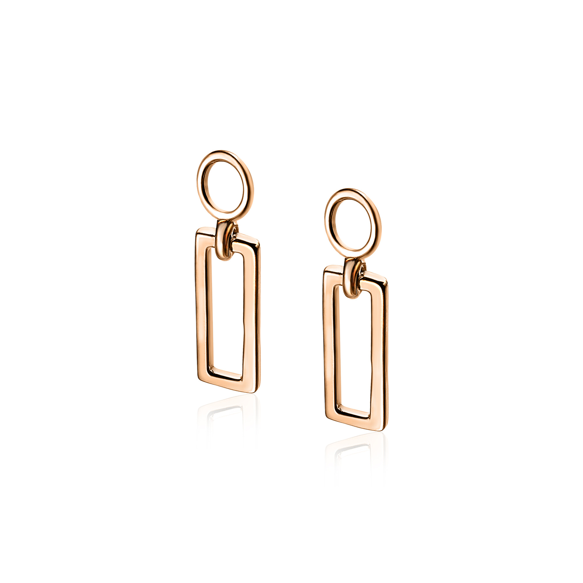 ZINZI Rose Plated Sterling Silver Earrings Pendants ZICH1692R (excl. hoop earrings)