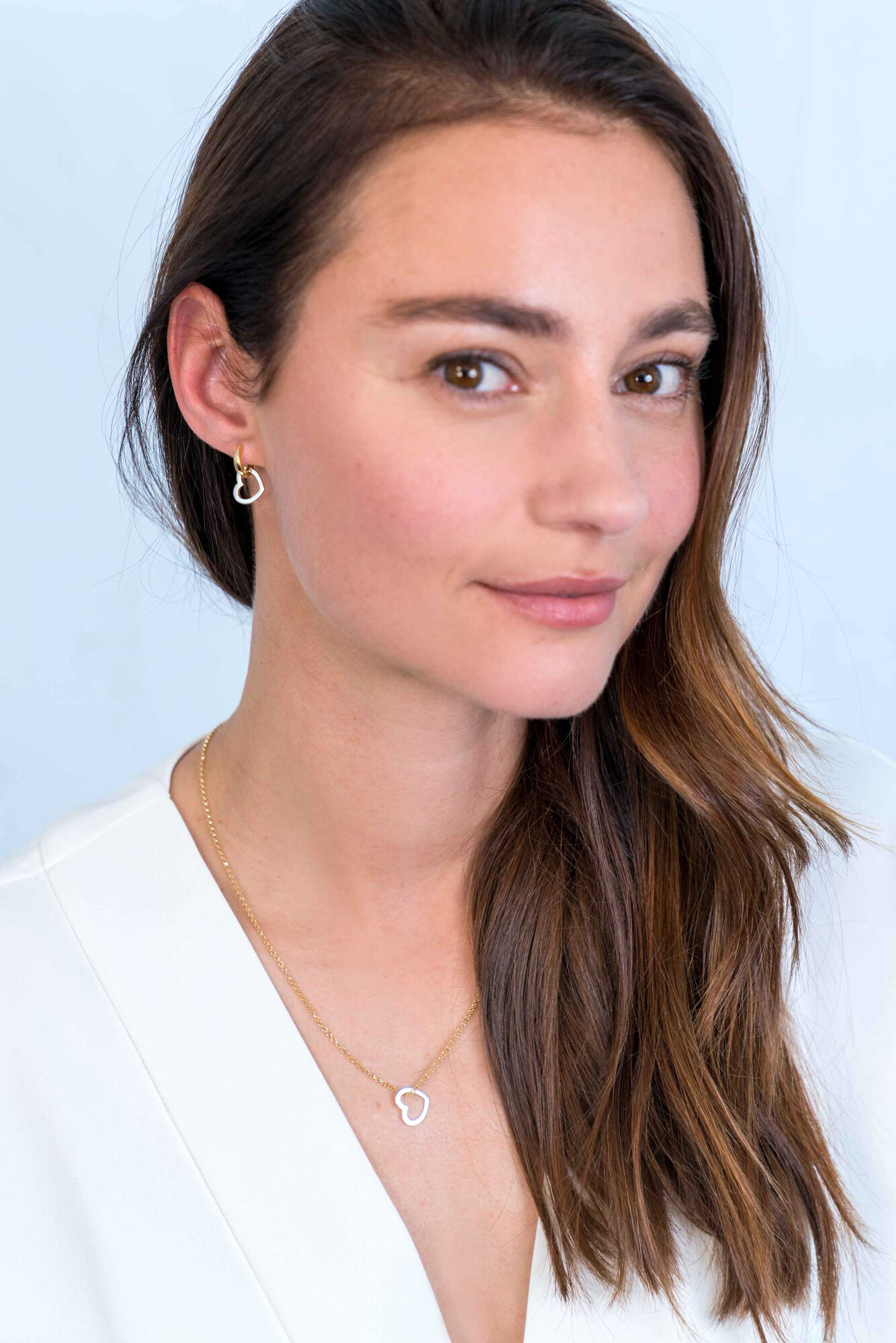 12mm ZINZI Sterling Silver Pendant Open Heart ZIH2197 (excl. necklace)