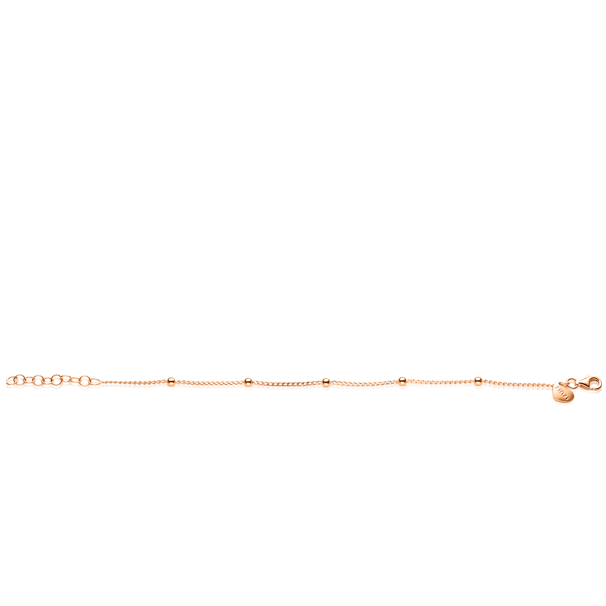 ZINZI zlv. armband rosé verg. gourmet en bolletjes