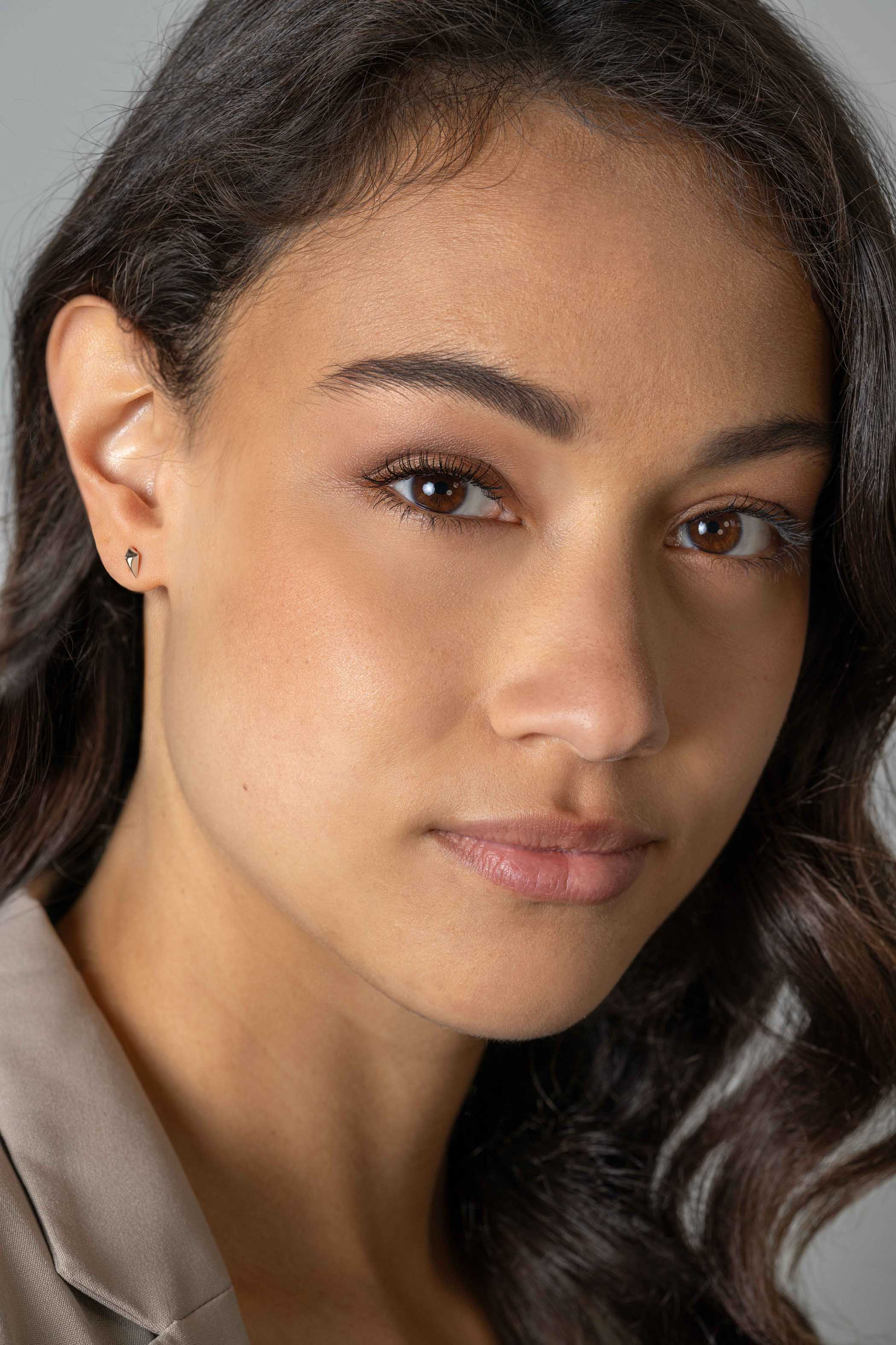 7mm ZINZI Sterling Silver Stud Earrings Diamond-shape ZIO2503