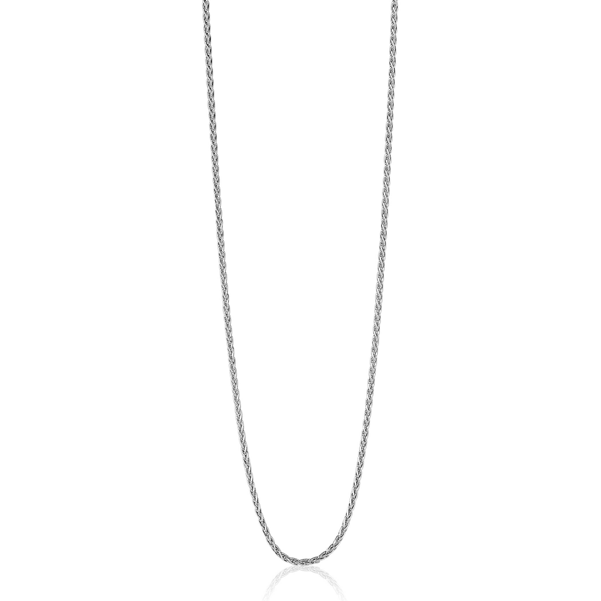 42cm ZINZI Sterling Silver Wheat Chain Necklace ZILC-P42