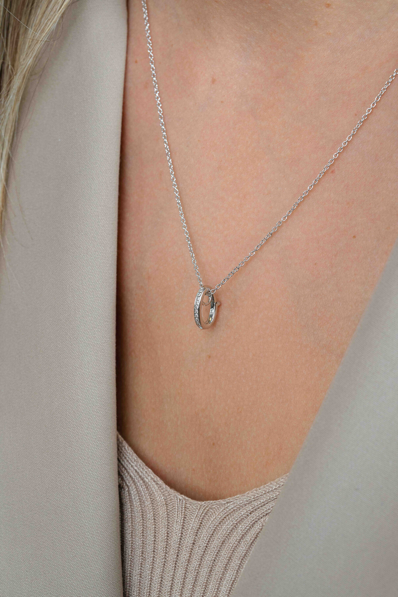 ZINZI Sterling Silver Pendant White Zirconias to wear Earrings Pendants on a Necklace ZIH2CH