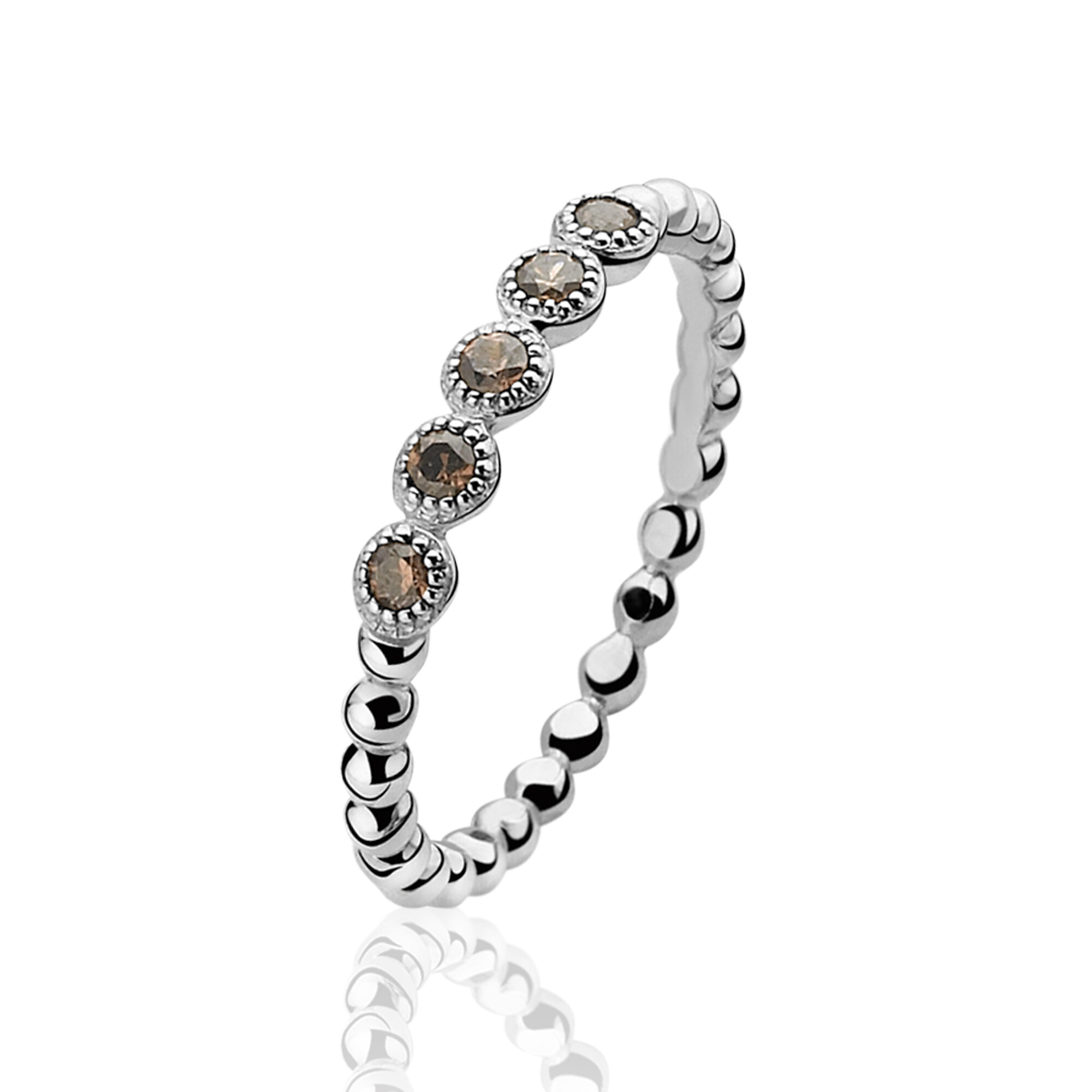 ZINZI Sterling Silver Ring Champagne ZIR916C