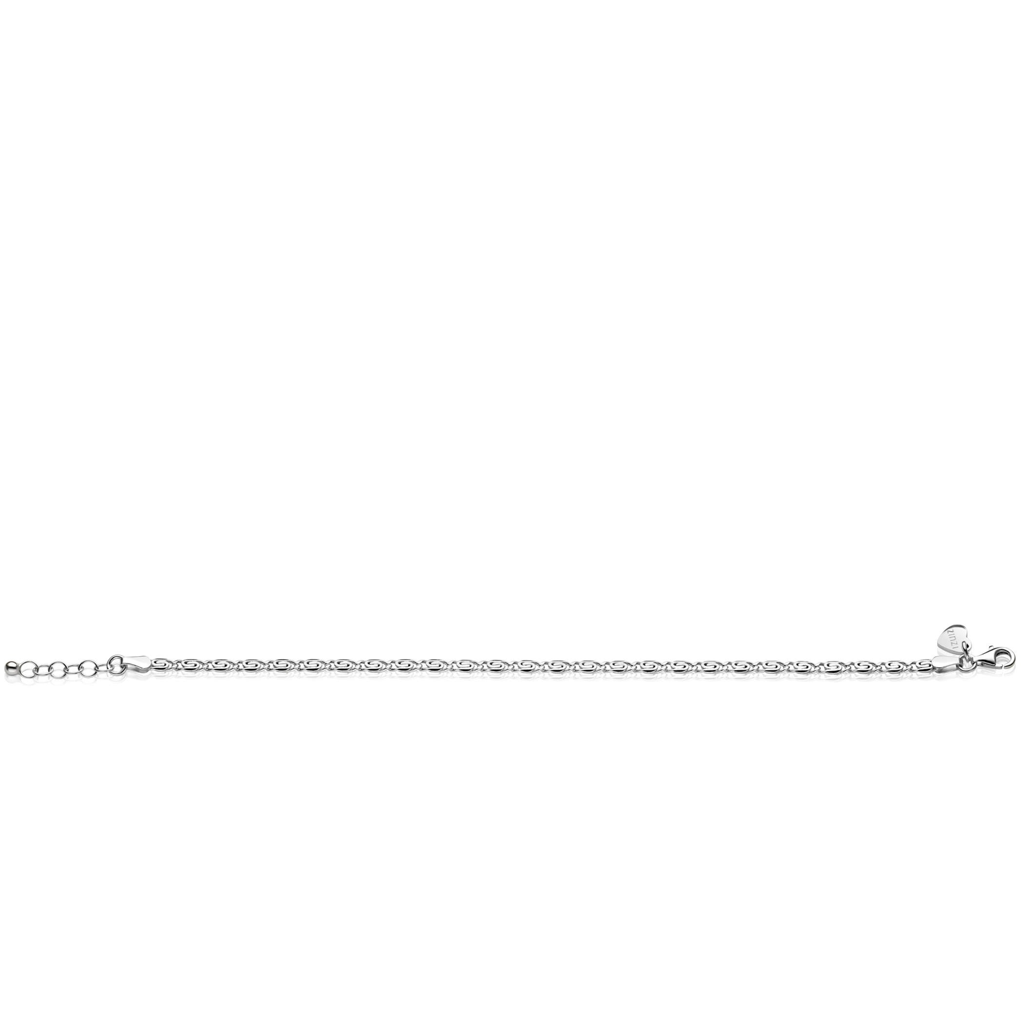 ZINZI zlv. armband scroll schakels 3mm