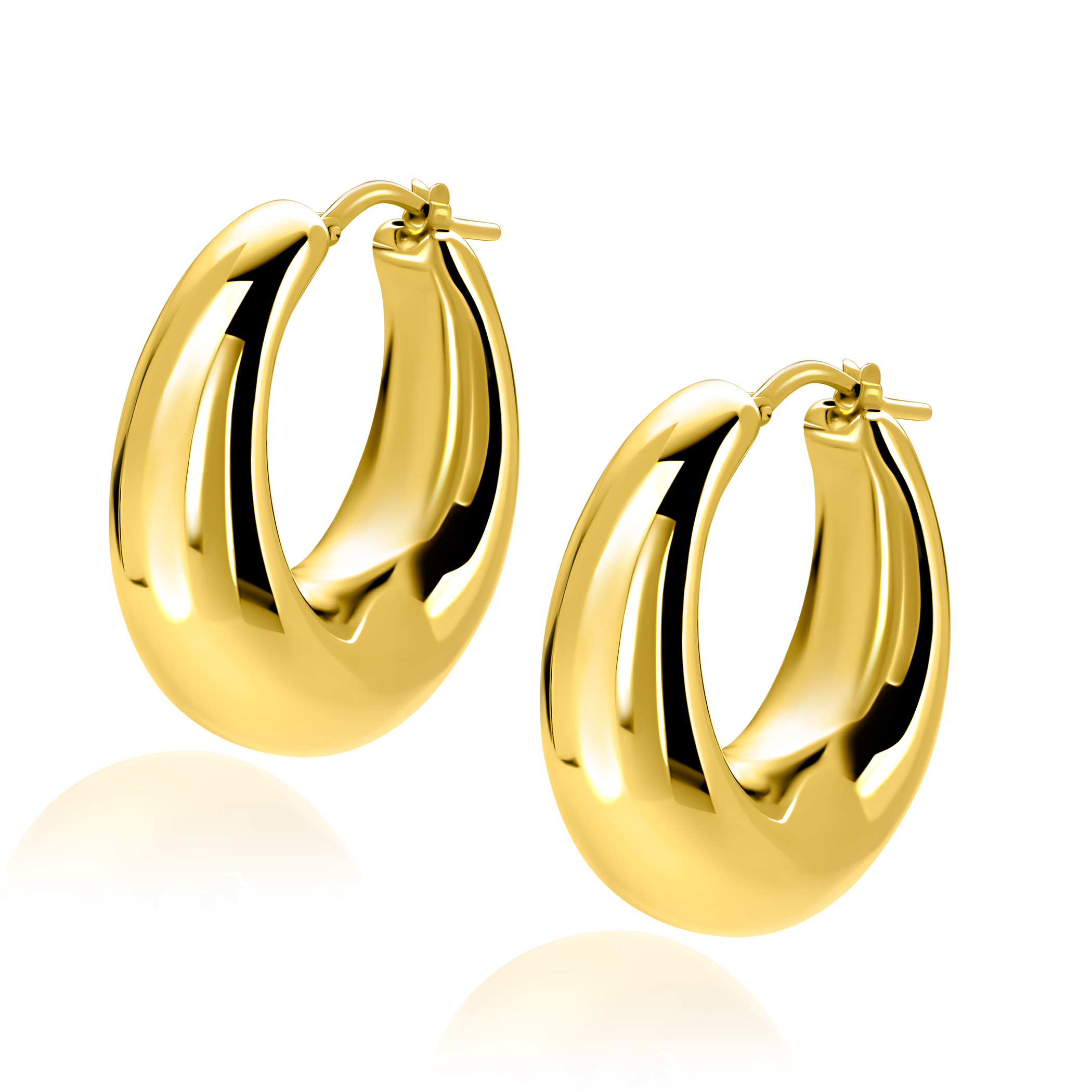 ZINZI zlv. oorringen gg.verg.ovaal aflopend 31x14mm