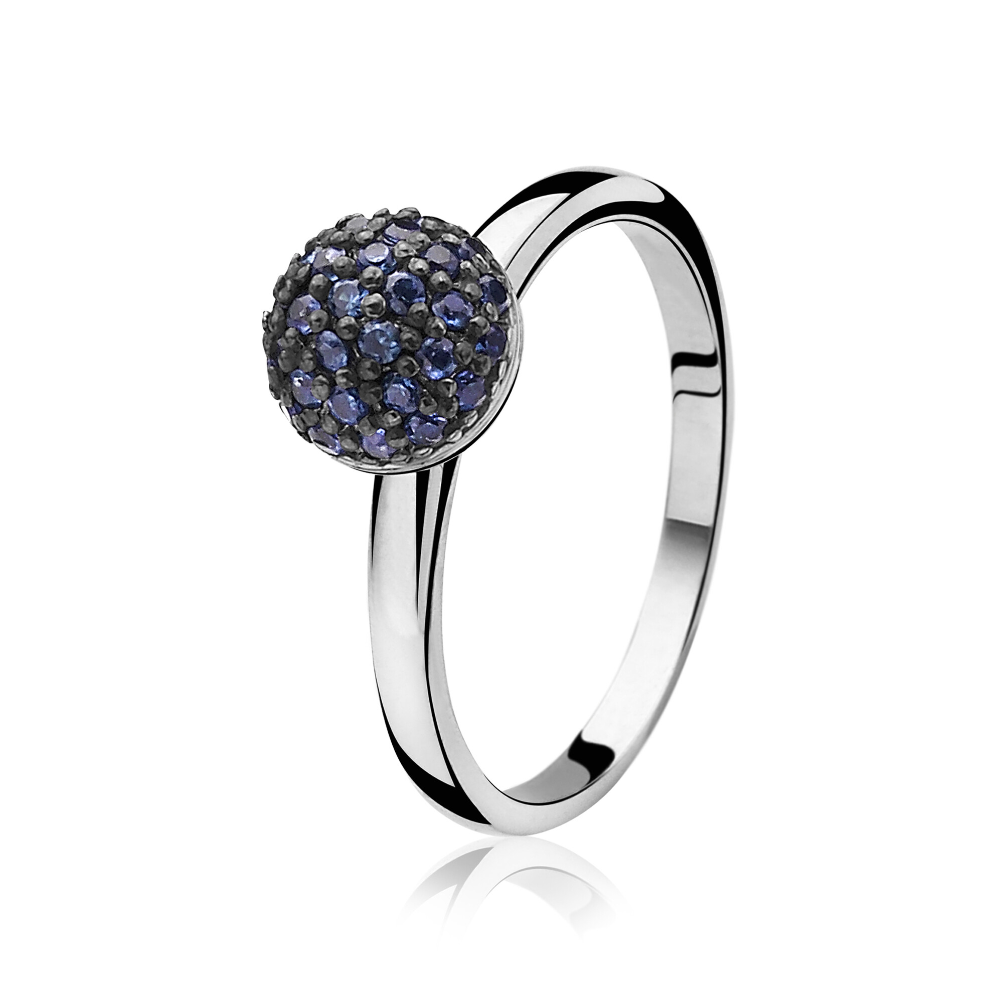 ZINZI Sterling Silver Ring Blue ZIR915B
