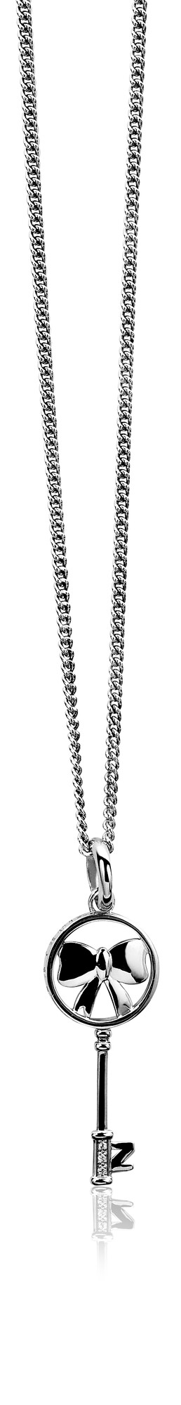 ZINZI Sterling Silver Pendant Key White ZIH926