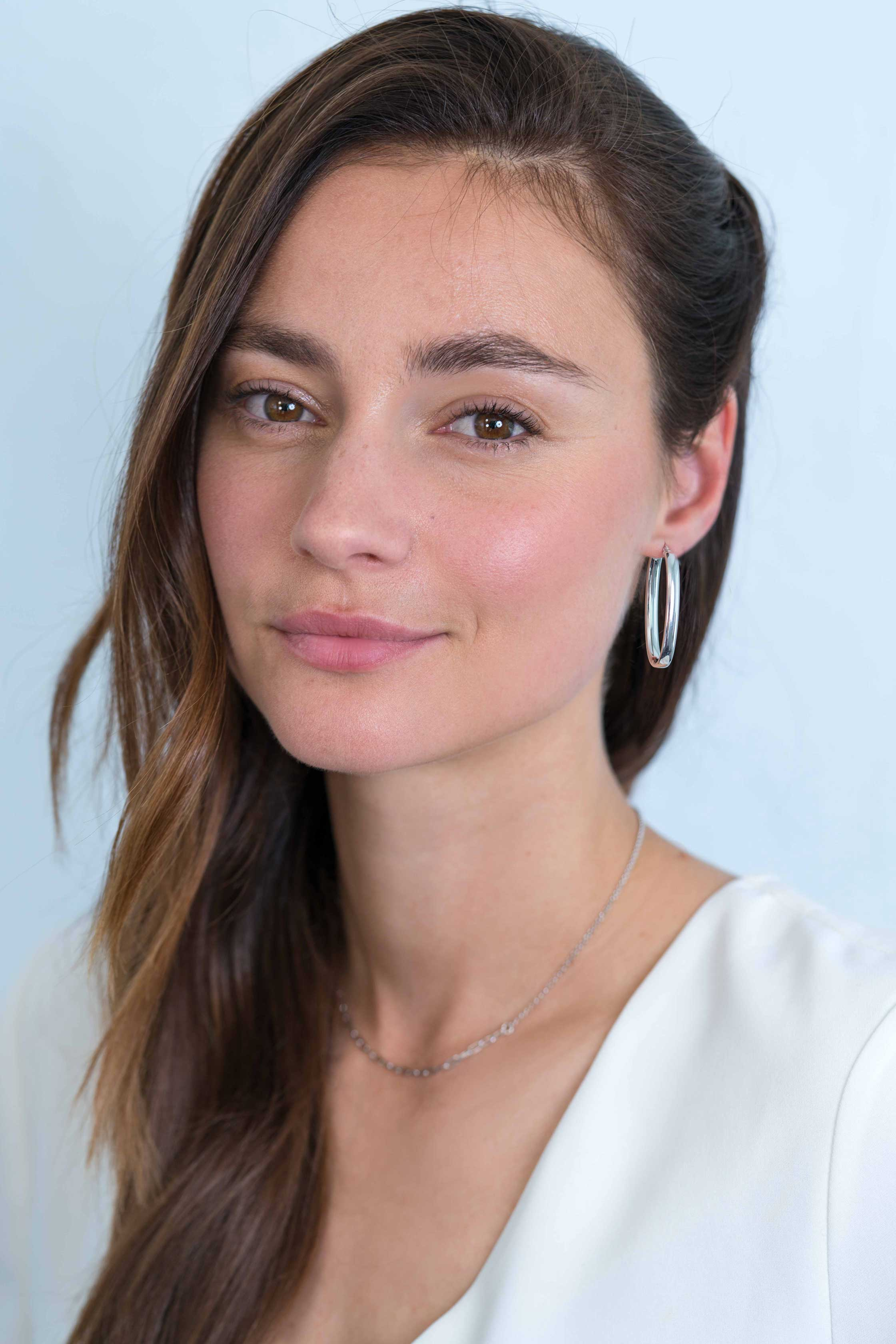 35mm ZINZI Sterling Silver Hoop Earrings Oval 35x4mm ZIO2164