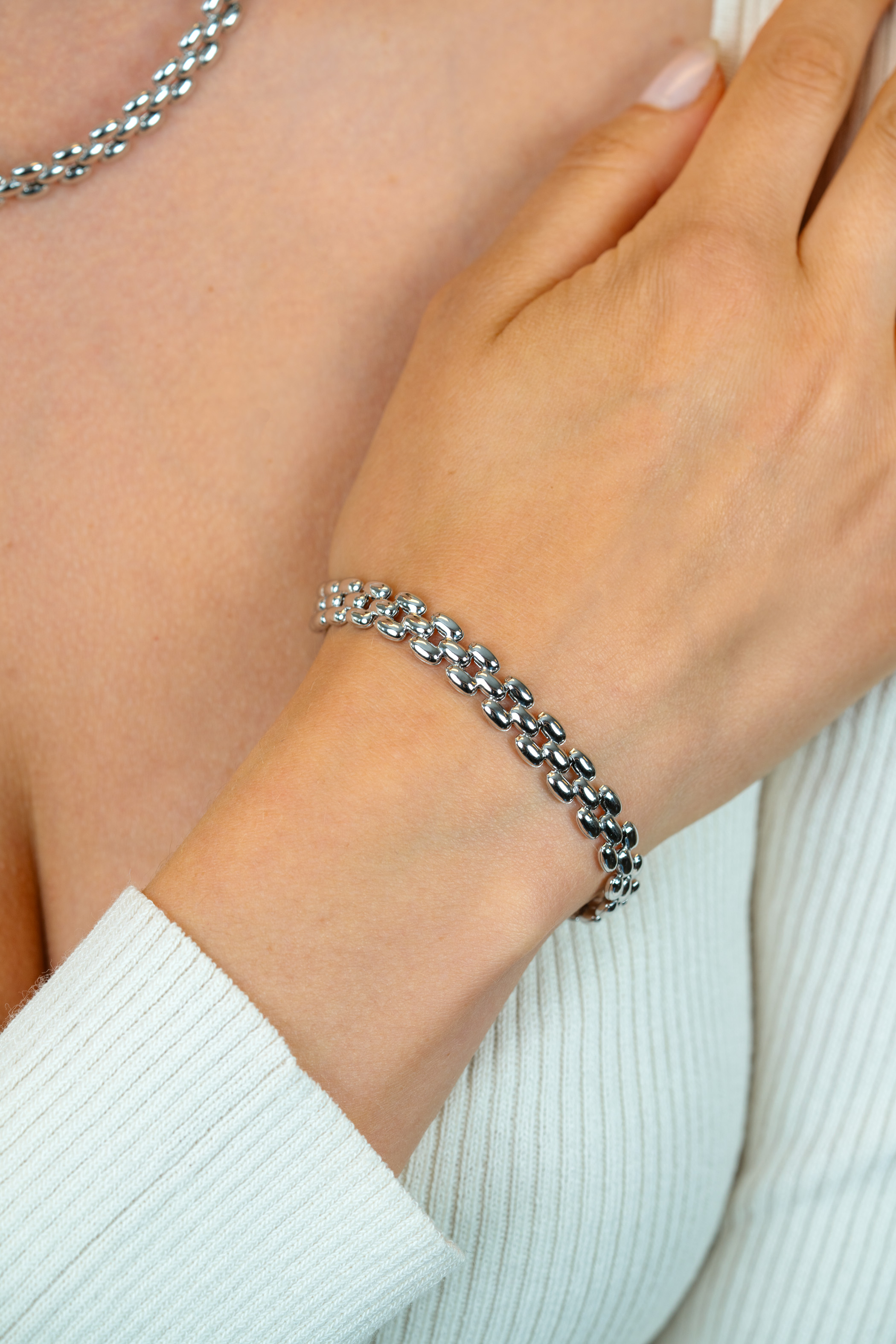 ZINZI zlv. armband rolex-style breed 8mm