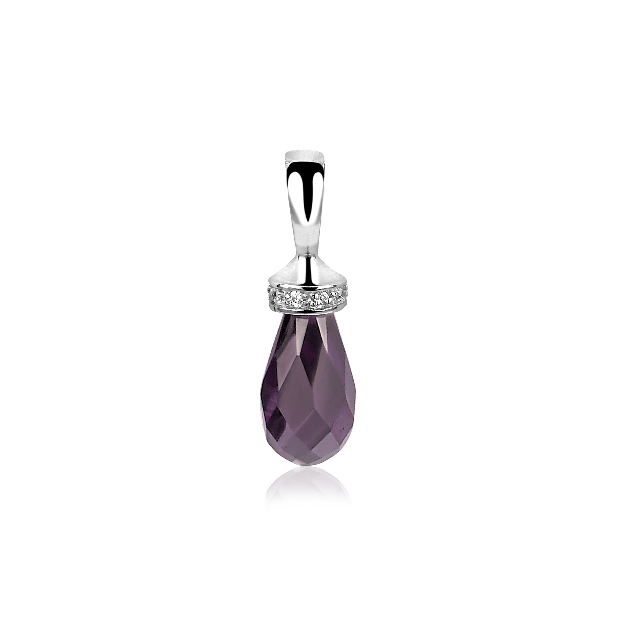 ZINZI Sterling Silver Pendant Purple ZIH1002P