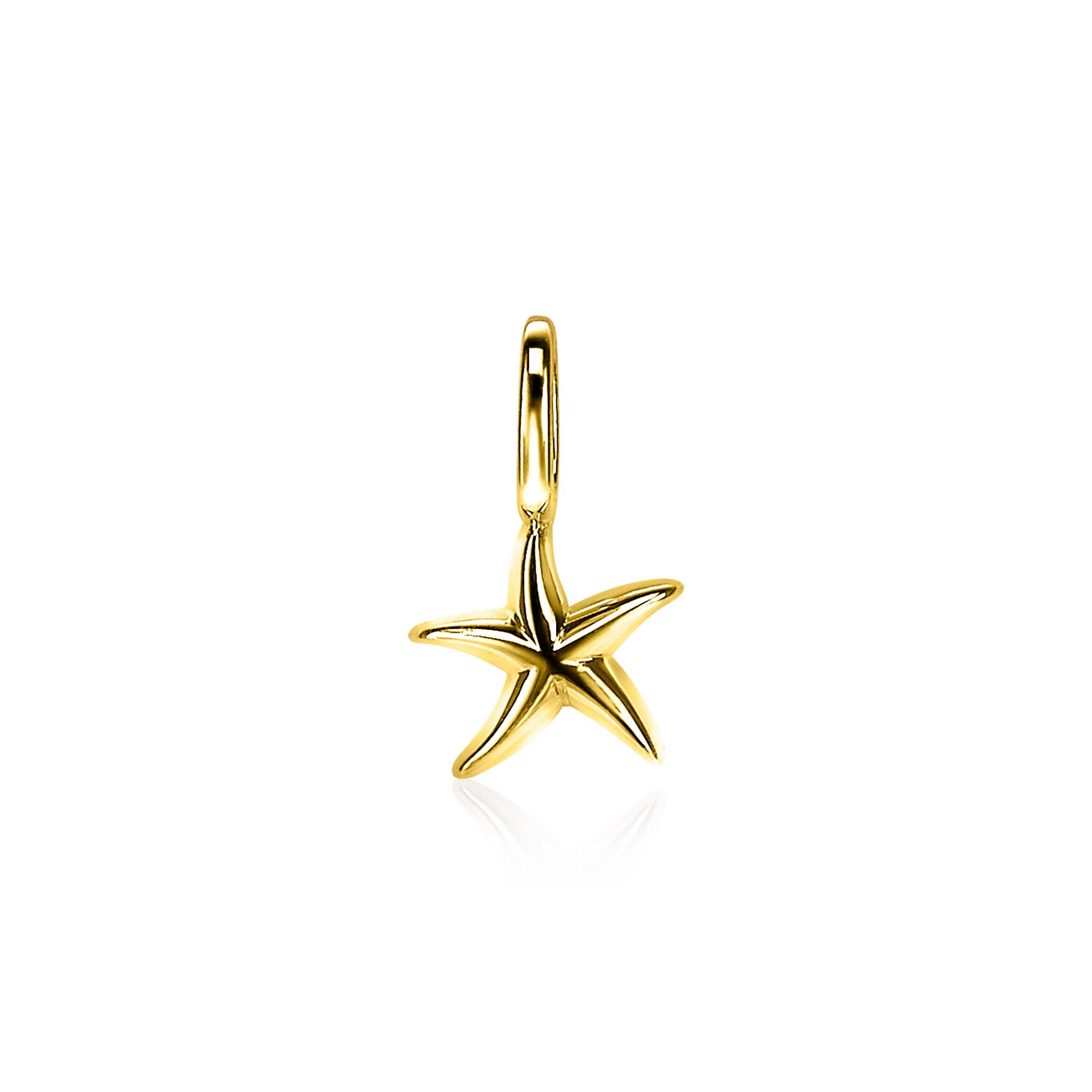 ZINZI Gold Plated Sterling Silver Pendant Starfish ZIH2064G