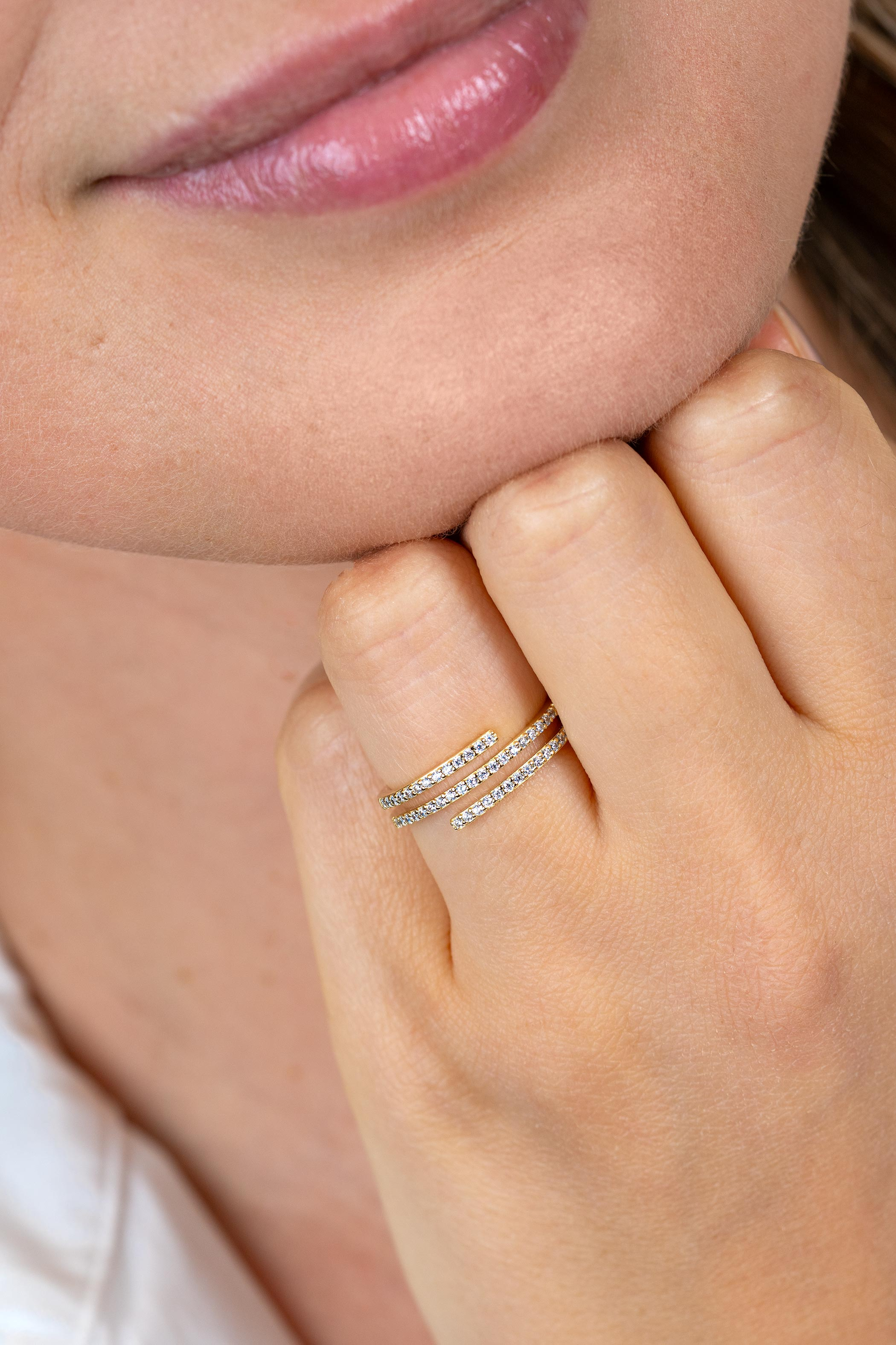 ZINZI zlv. ring gg.verg.slagmodel 3 banen zirc.mt.56