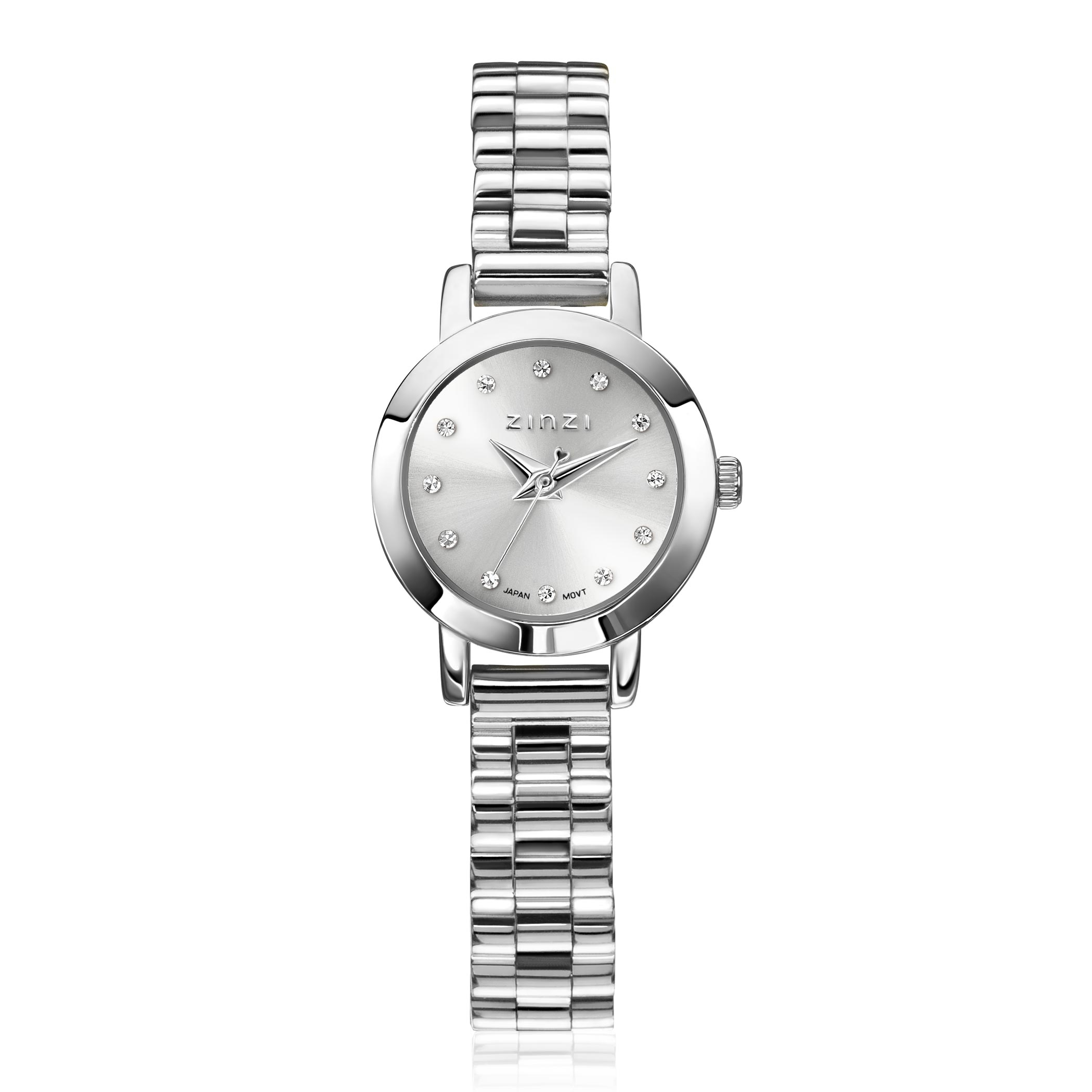 ZINZI Etoile Nuit Watch 20mm Silver Dial Silver Colored Stainless Steel Case and Strap Japanese movement ZIW3102