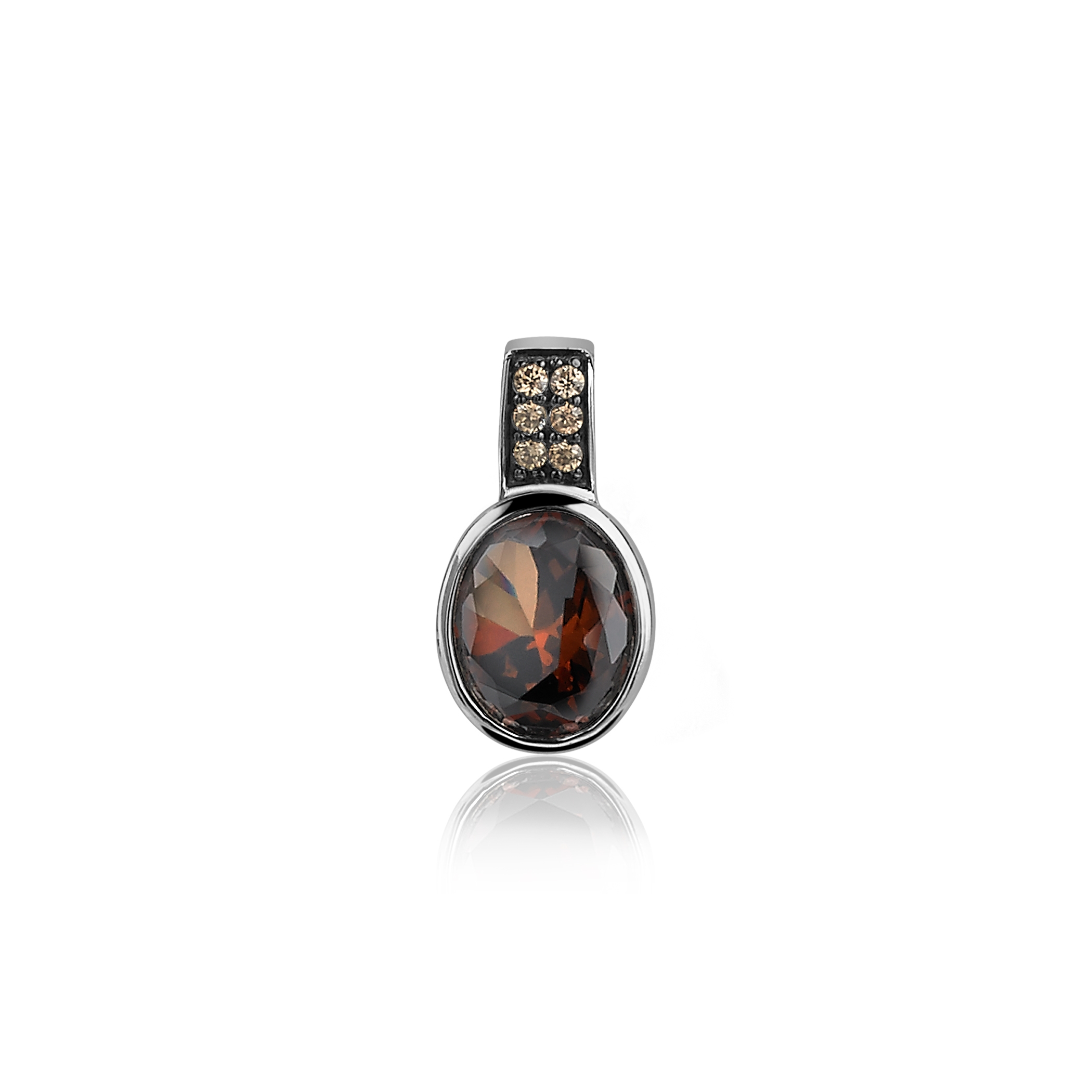 ZINZI Sterling Silver Pendant Brown ZIH1045C