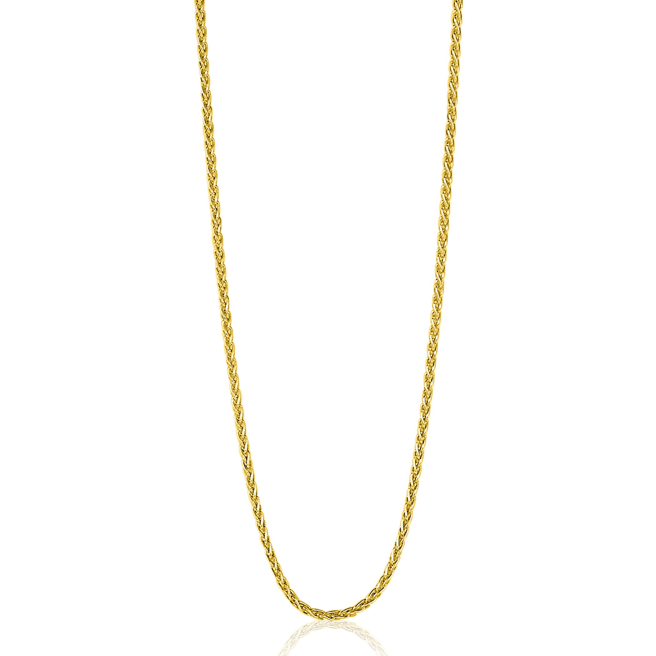 ZINZI zlv. palmier collier 45 cm geel verguld