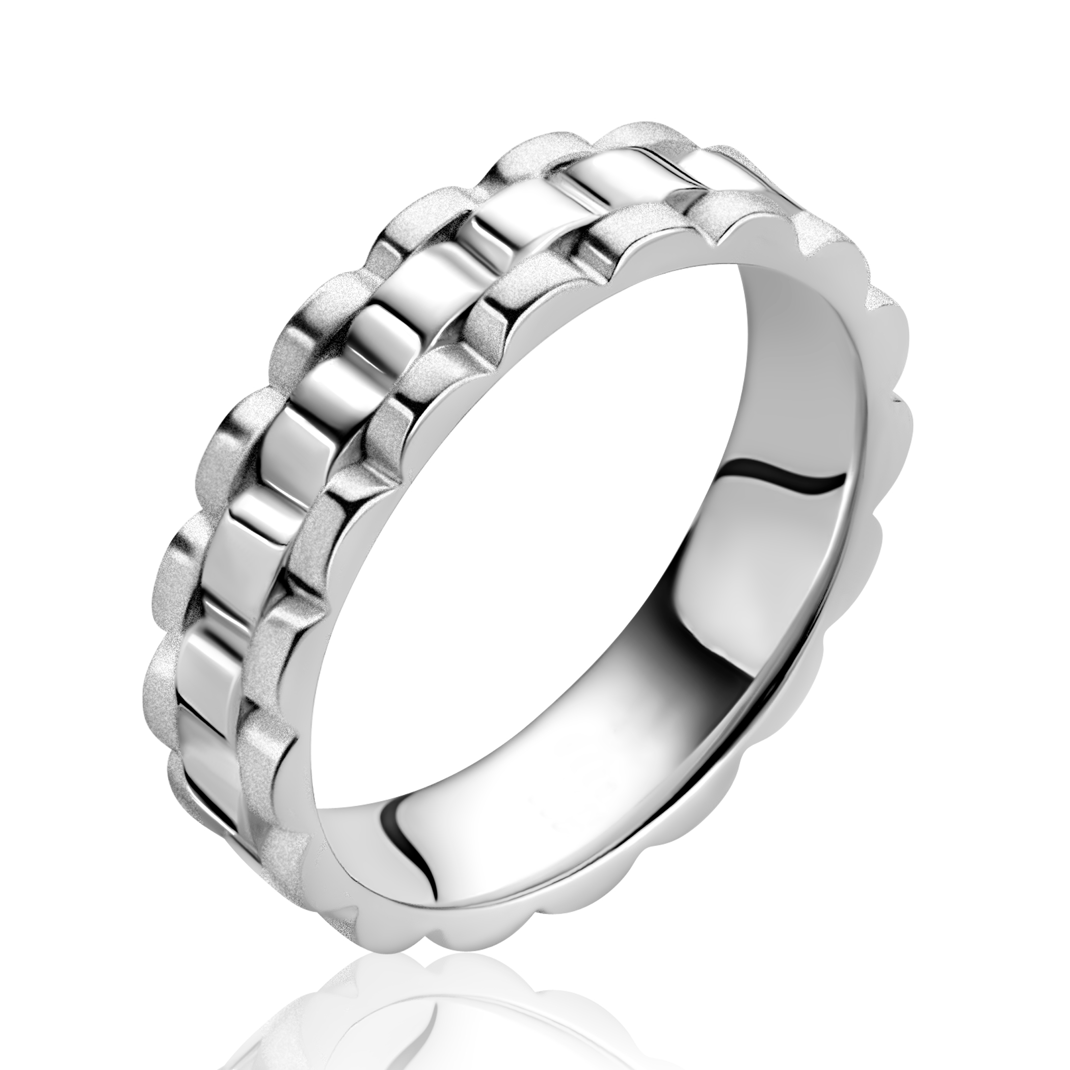 ZINZI zlv. ring rolex-style poly/satine mt.62