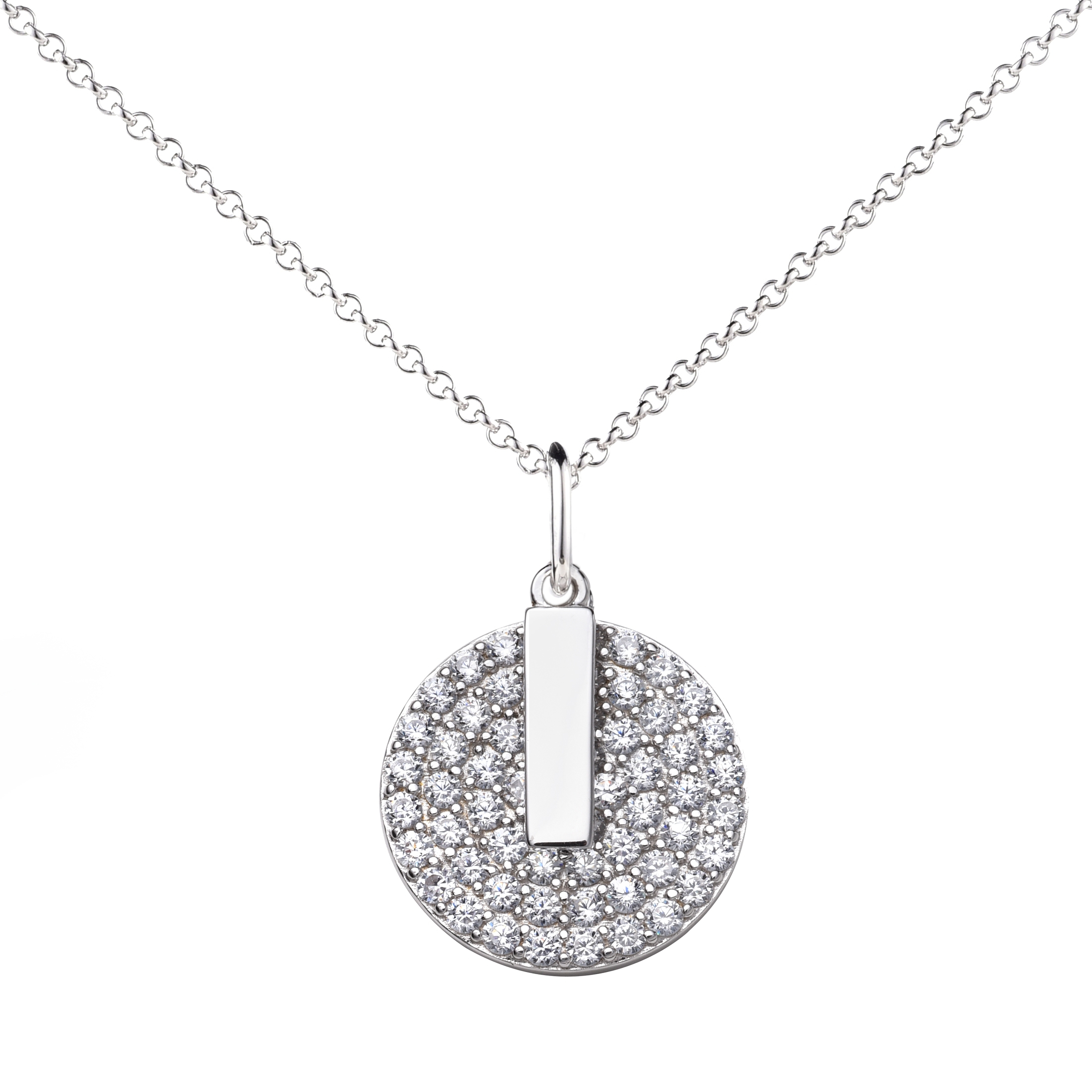 ZINZI Sterling Silver Necklace 45cm With Pendant ZIC1444
