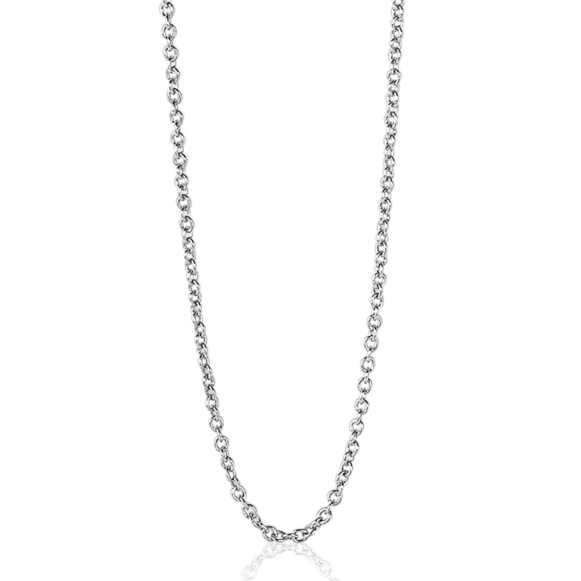 42cm ZINZI Sterling Silver Anchor Necklace ZILC-A42