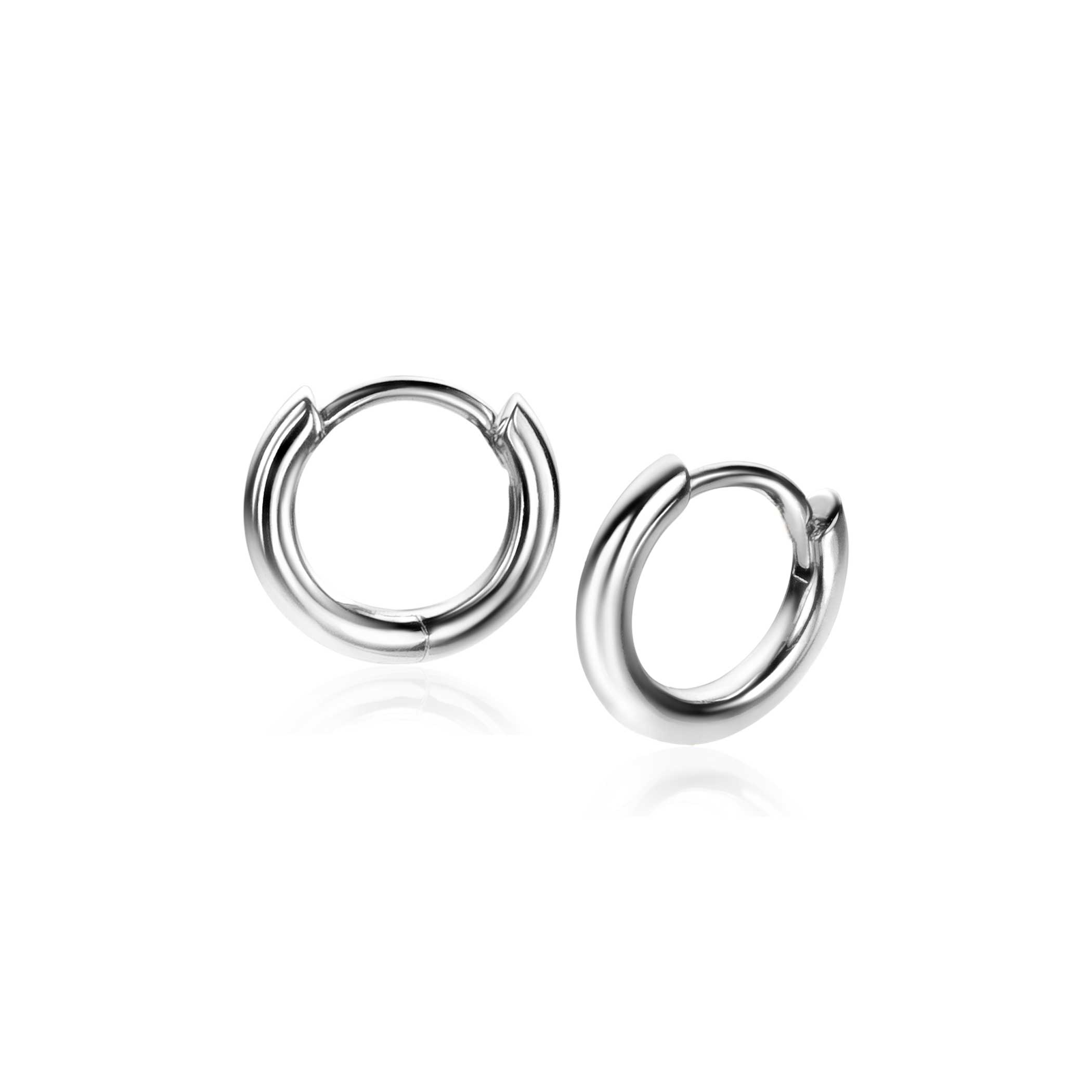 10mm ZINZI Sterling Silver Hoop Earrings width 2mm ZIO2261
