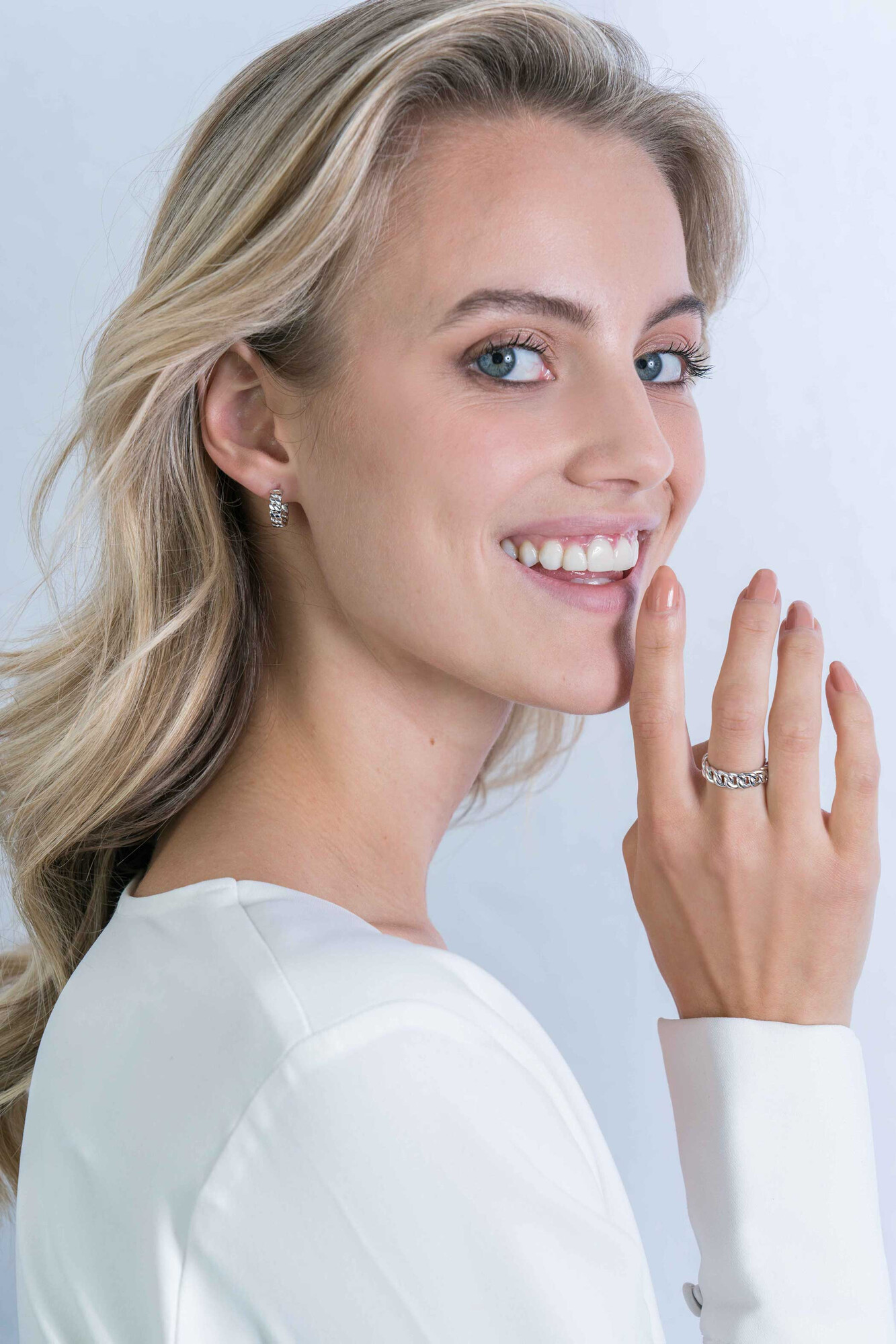 ZINZI Sterling Silver Ring Curb Chain 5,5mm width ZIR2117