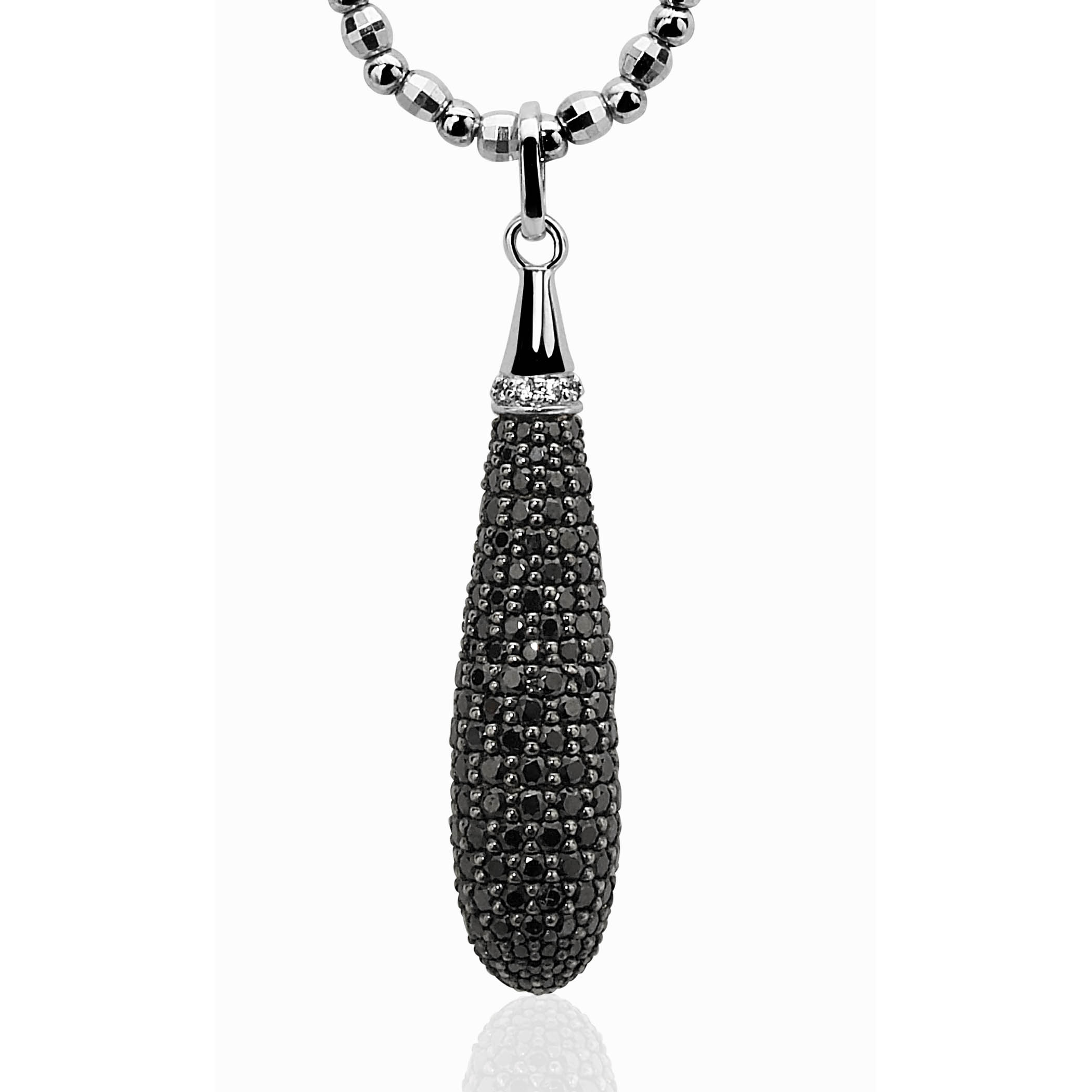 ZINZI Sterling Silver Drop Pendant Black ZIH935Z