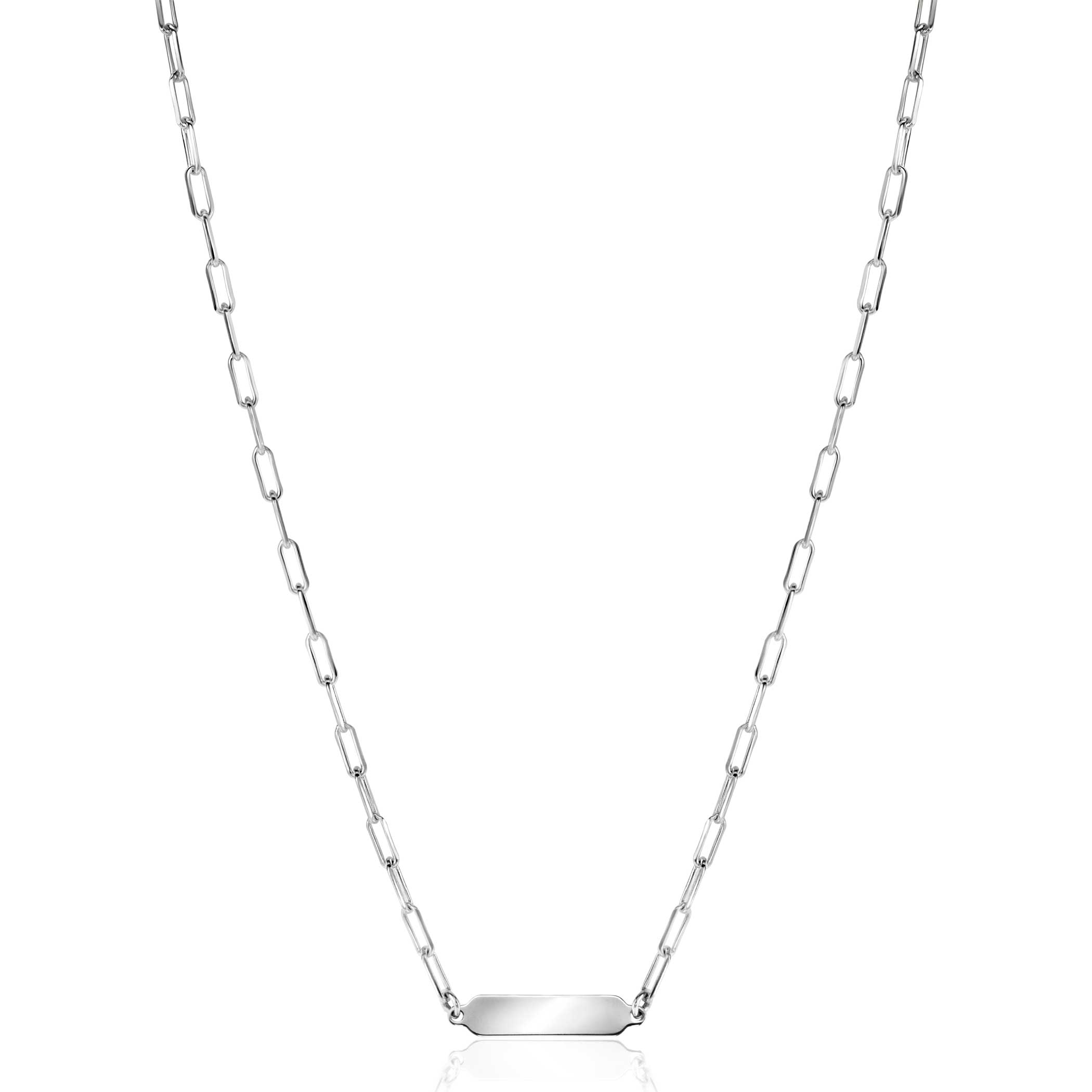 ZINZI Sterling Silver Chain Necklace with Beads and 3 Shiny Heart Charms 17-20cm ZIC2531