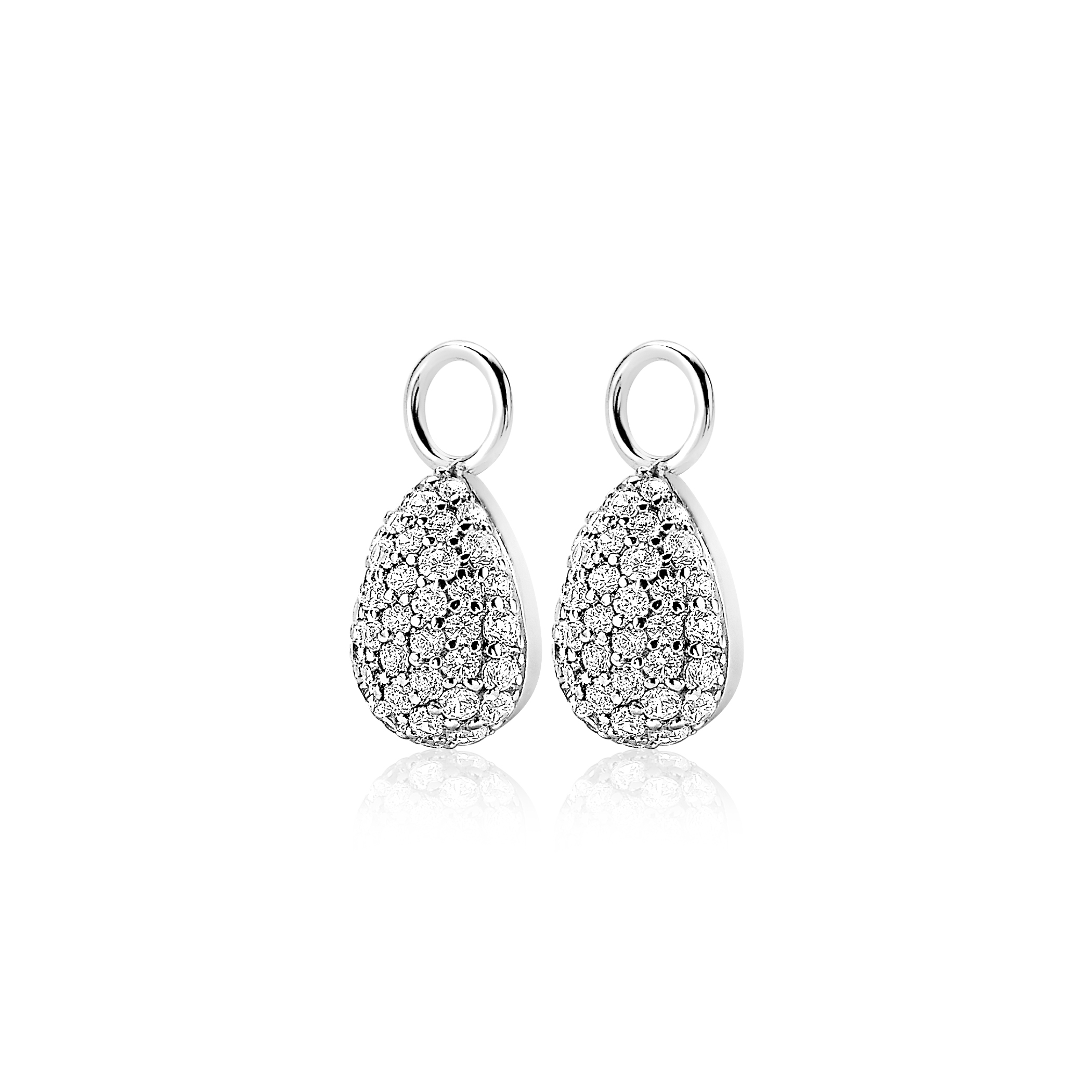 ZINZI Sterling Silver Earrings Pendants Drop ZICH1591 (excl. hoop earrings)