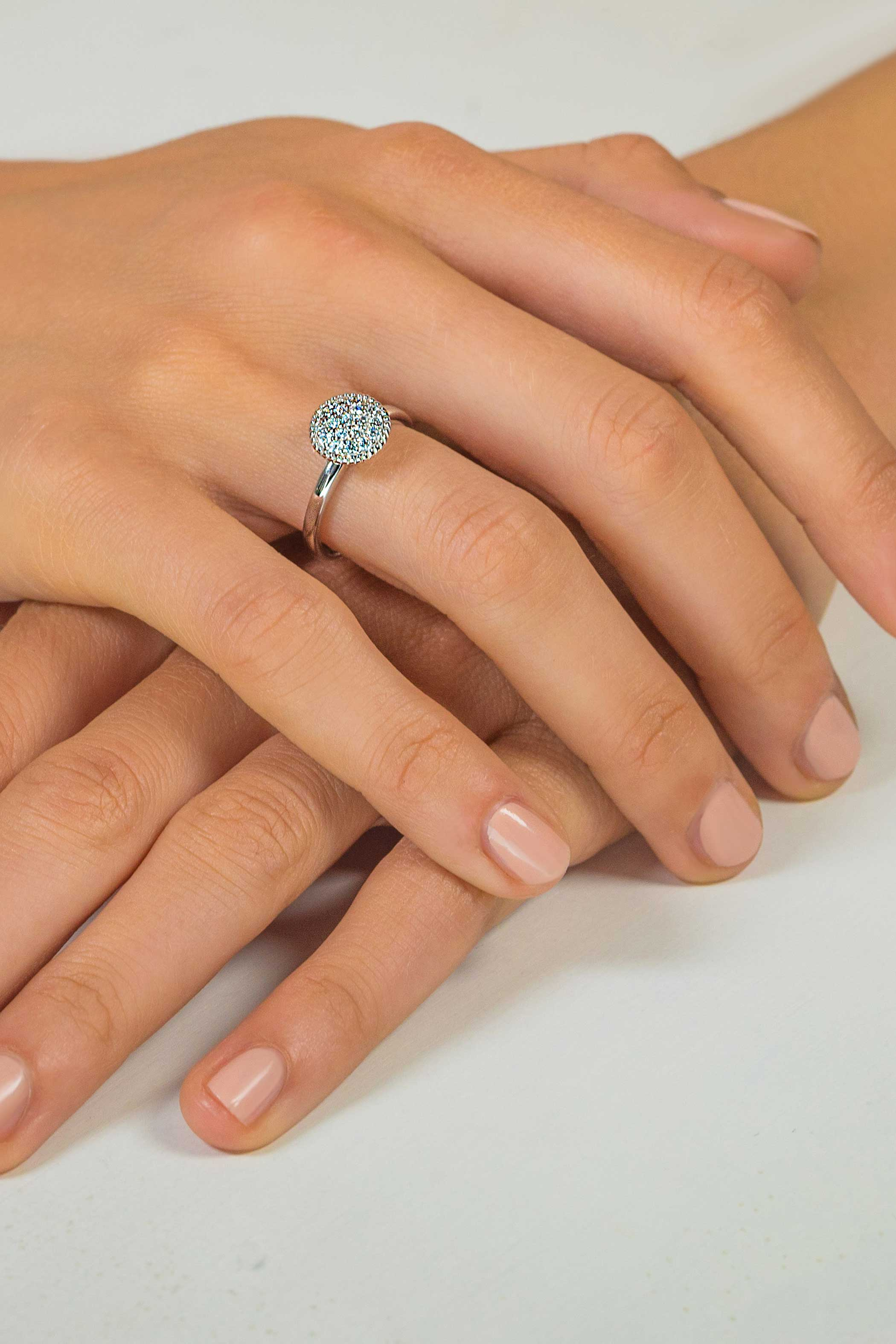 ZINZI Sterling Silver Ring White ZIR930