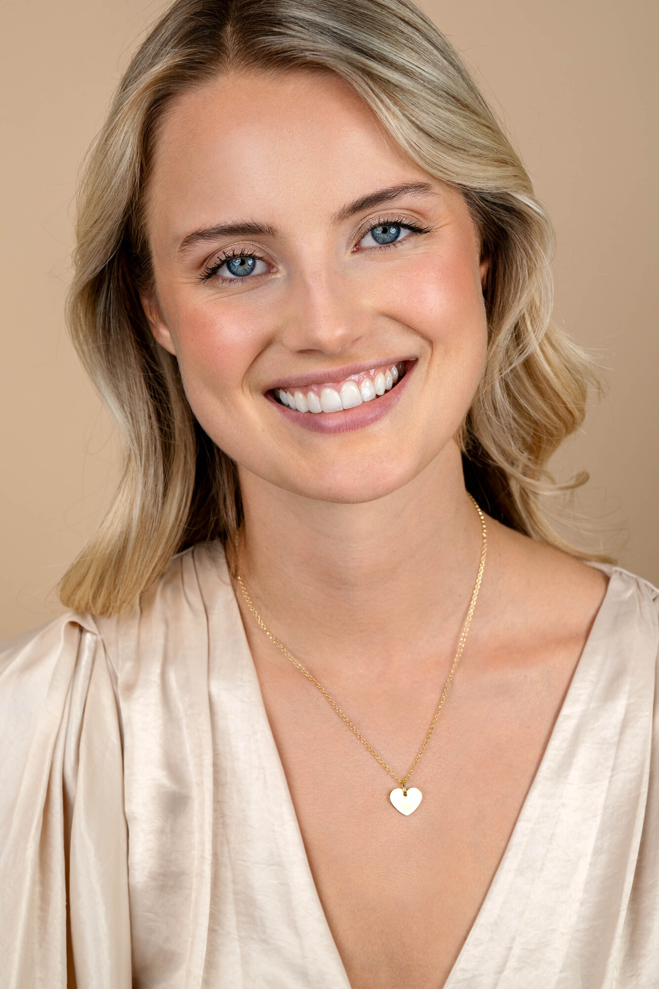 15mm ZINZI gold plated silver smooth heart pendant for engraving ZIH2346G15 (without chain)