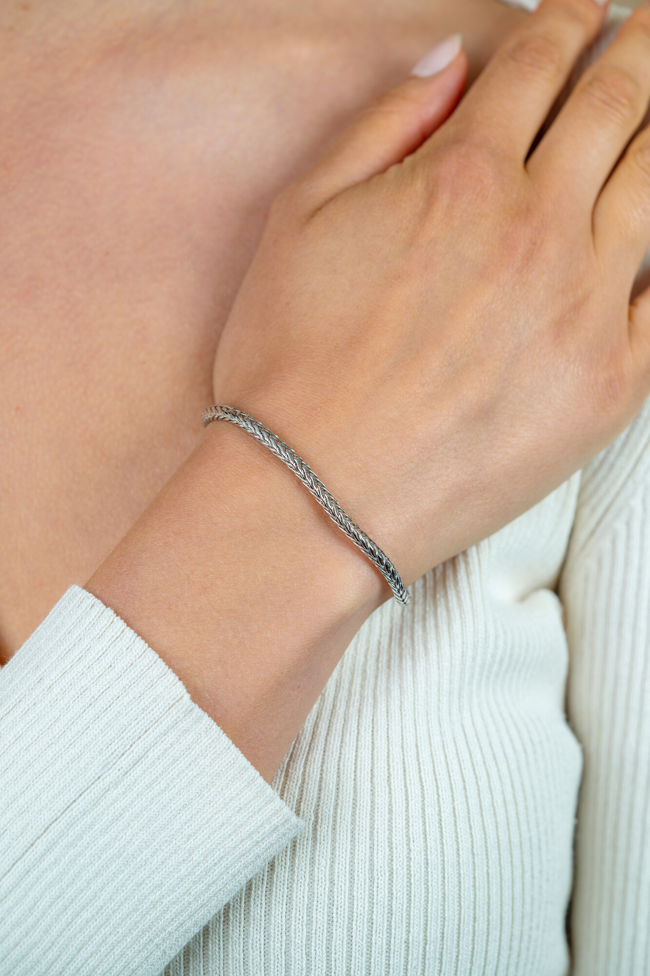 ZINZI Sterling Silver Chain Bracelet Foxtail 2,5mm ZIA1124