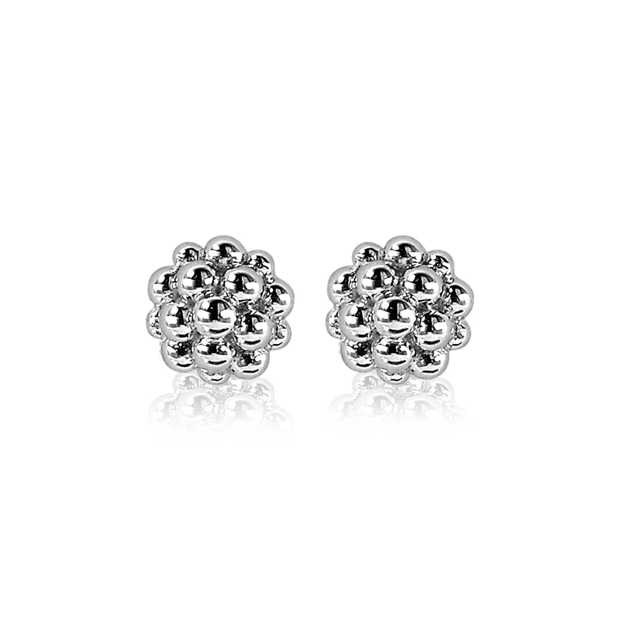 6mm ZINZI Sterling Silver Stud Earrings Beads ZIO1968