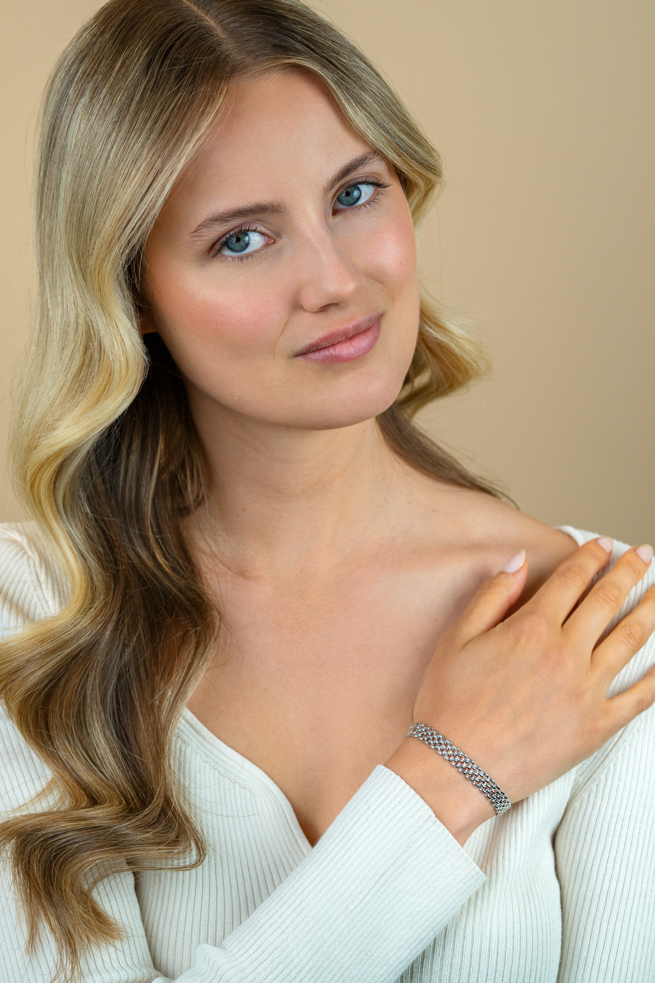 ZINZI Sterling Silver Bracelet Rolex-style Chain width 8mm 16,5-20cm ZIA2289