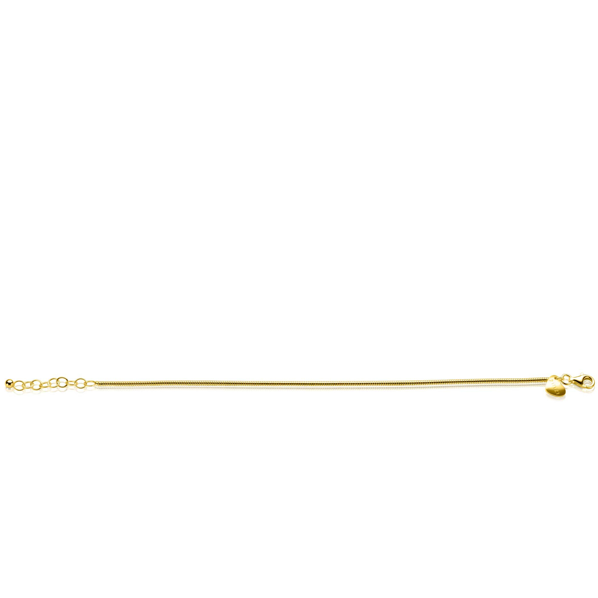 ZINZI zlv. slangen armband gg.verg.rond 1.7mm