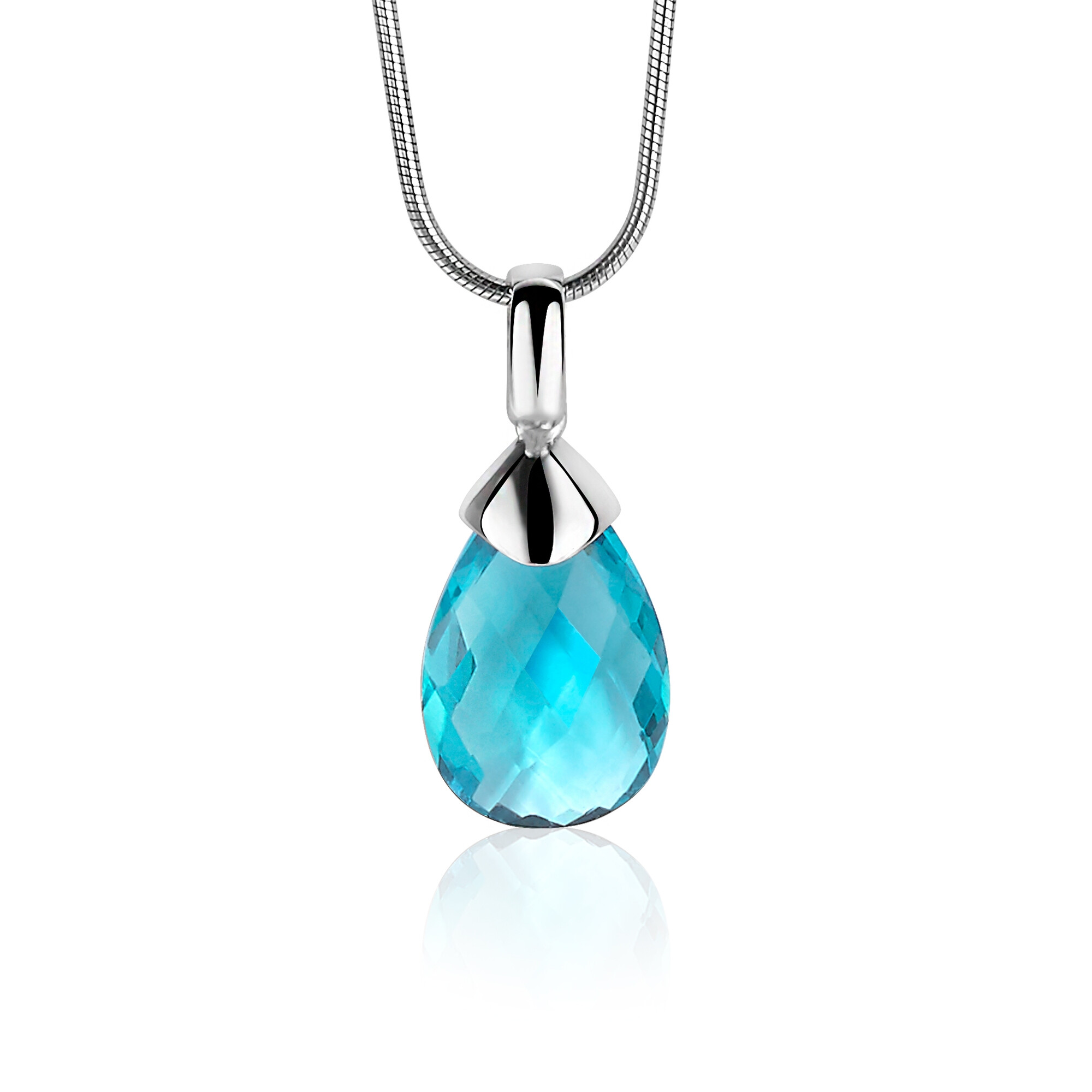 ZINZI Sterling Silver Pendant Drop Turquoise ZIH1171T
