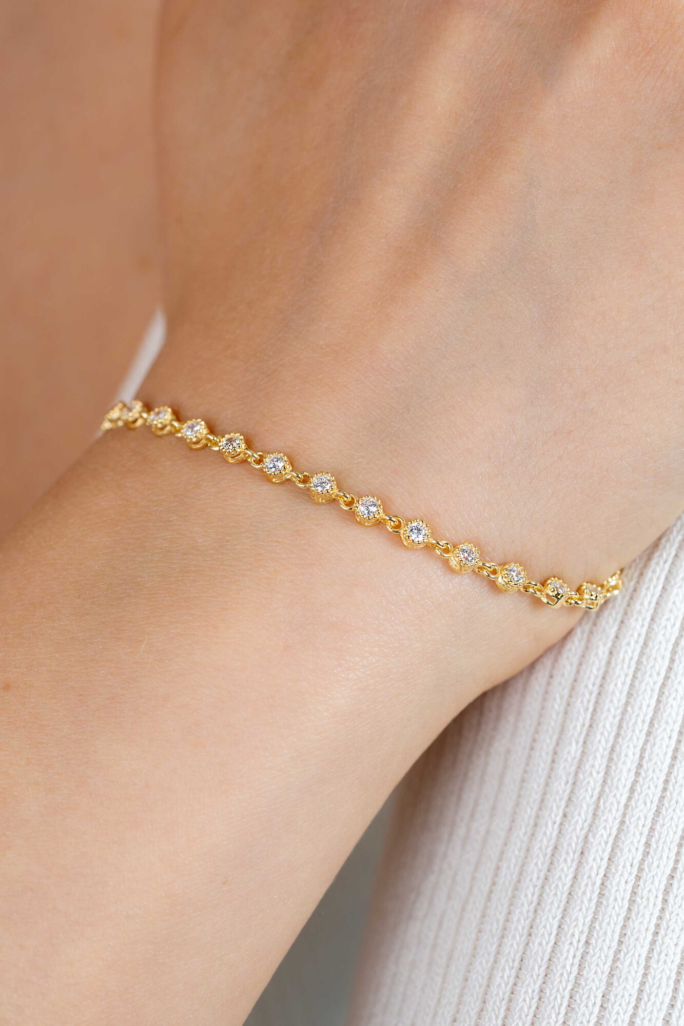 ZINZI zlv. armband gg.verg. fantasie met zirconia's