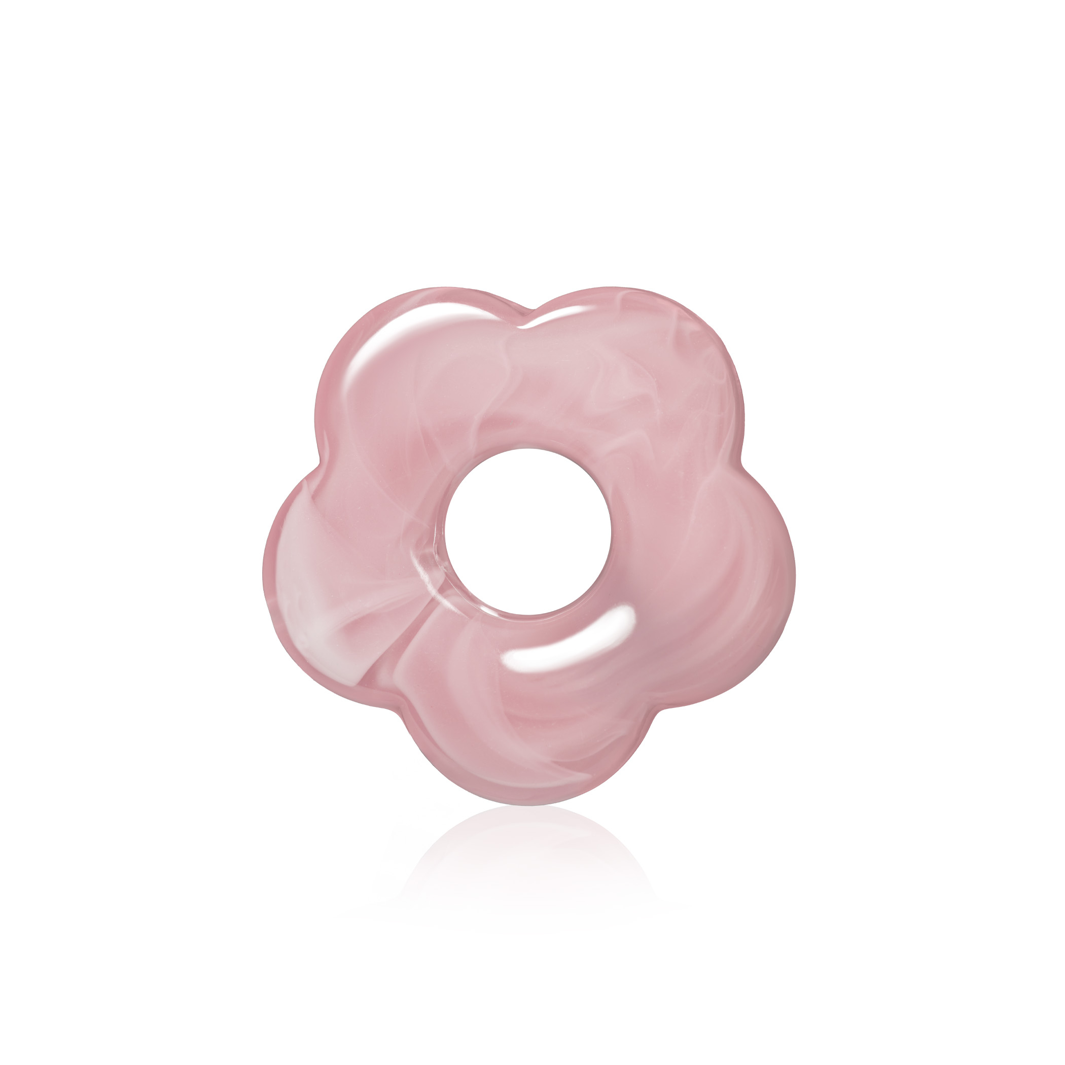 26mm flower-shaped pink synthetic pendant ZIH2720RA