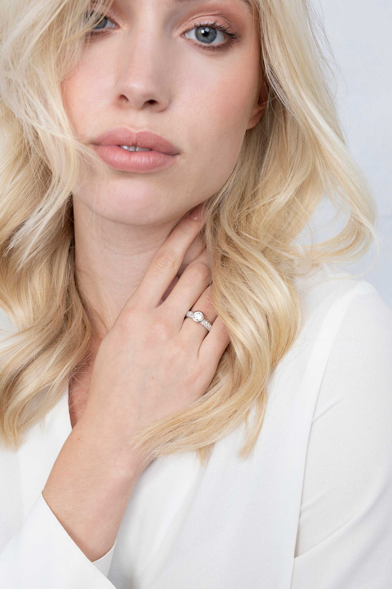 ZINZI Sterling Silver Ring White ZIR840