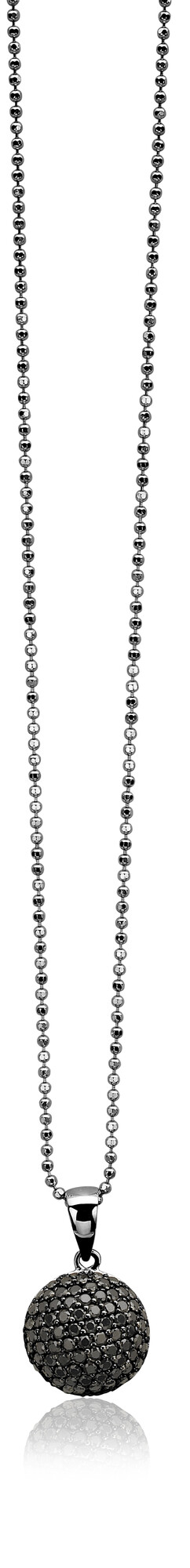 ZINZI Sterling Silver Round Pendant Black ZIH915Z